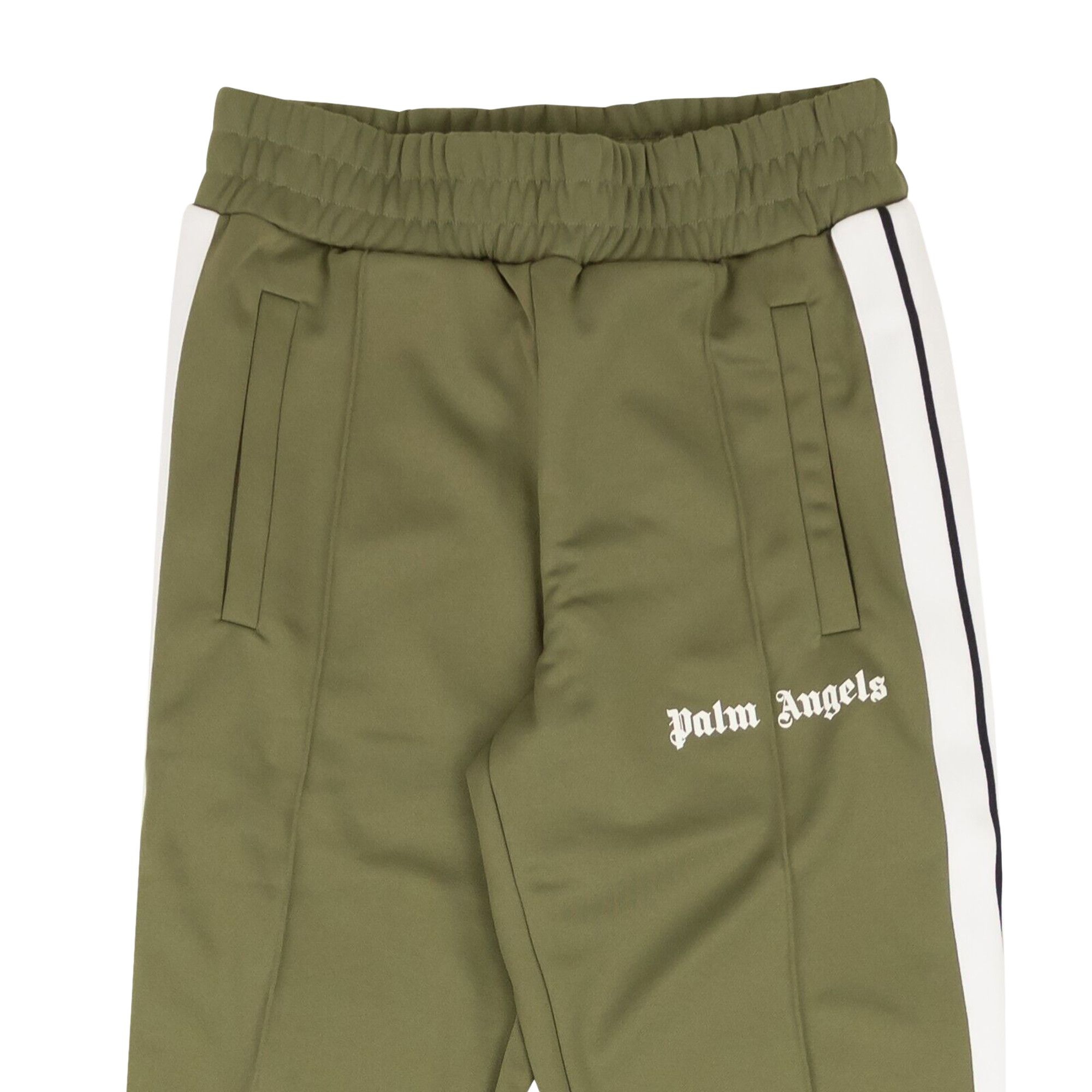 Palm Angels Classic Track Pants 'Military/White' - 3