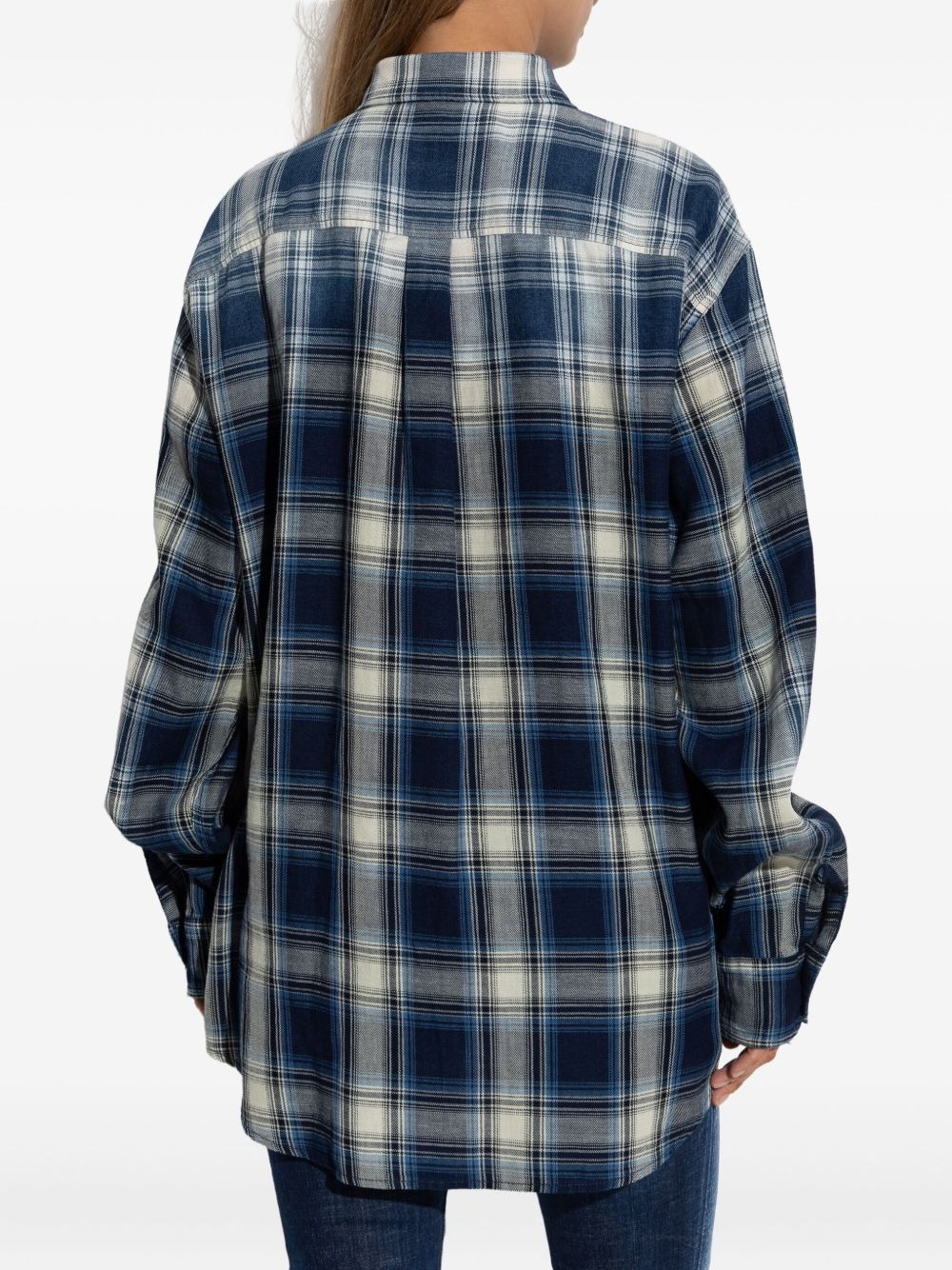 checked-pattern shirt - 4