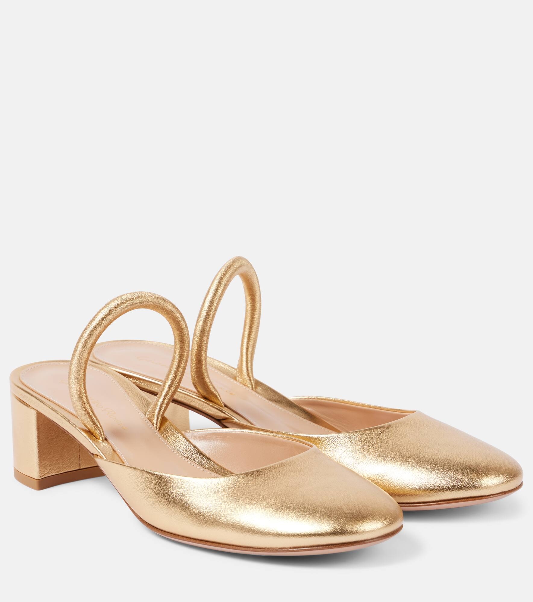 Tivoli 45 metallic leather mules - 1