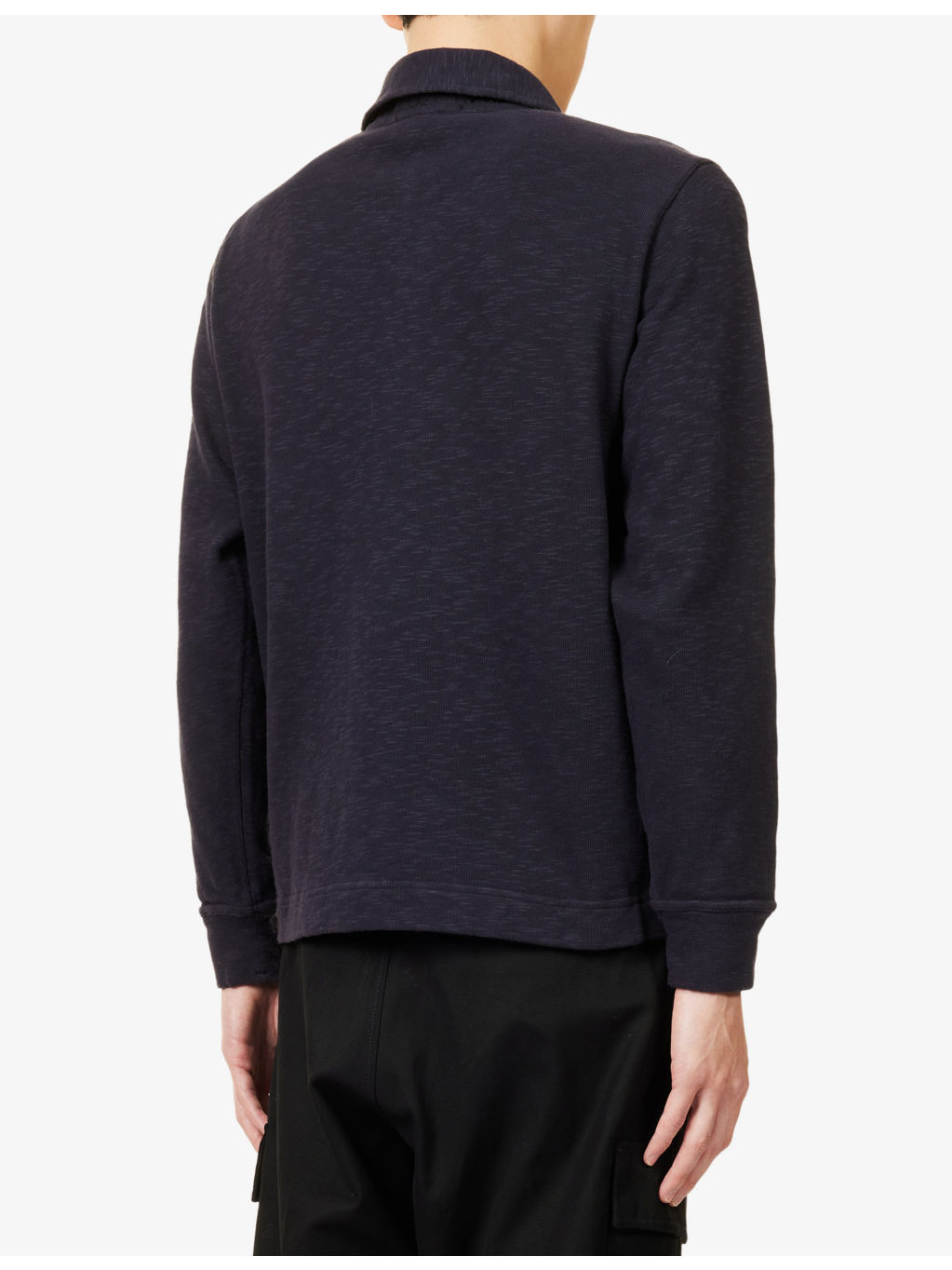 Vanise Polo-Collar Cotton-Jersey Sweatshirt - 4