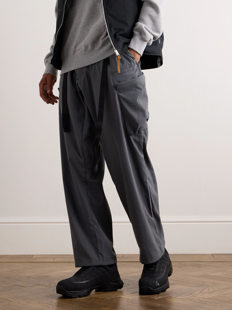 ROA Katharina Rubber and Leather-Trimmed Mesh Hiking Sneakers Black outlook