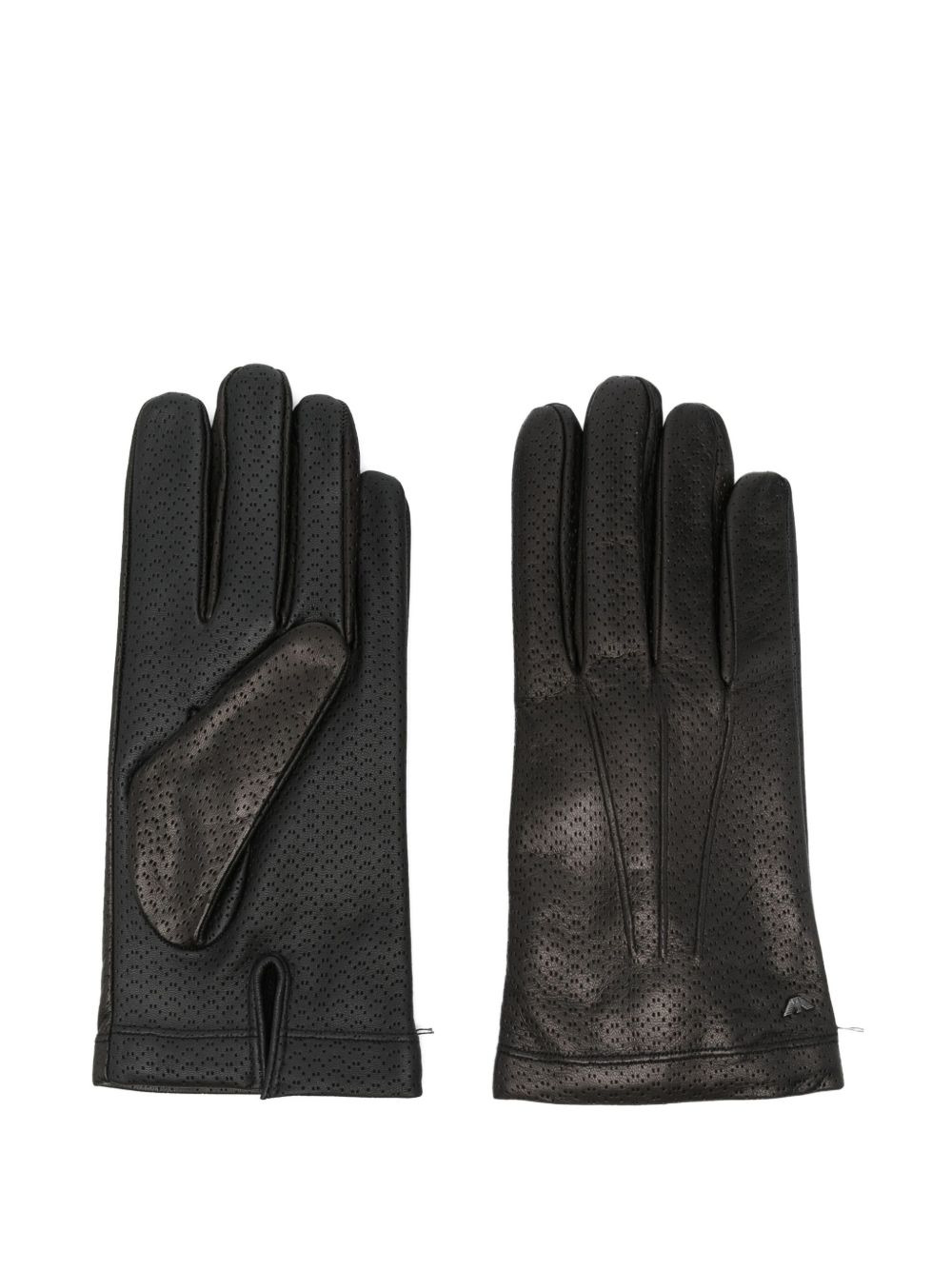perforated lambskin gloves - 1