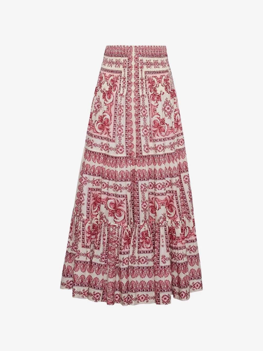 Emilia Hudson Scarf Egret tiered skirt - 1