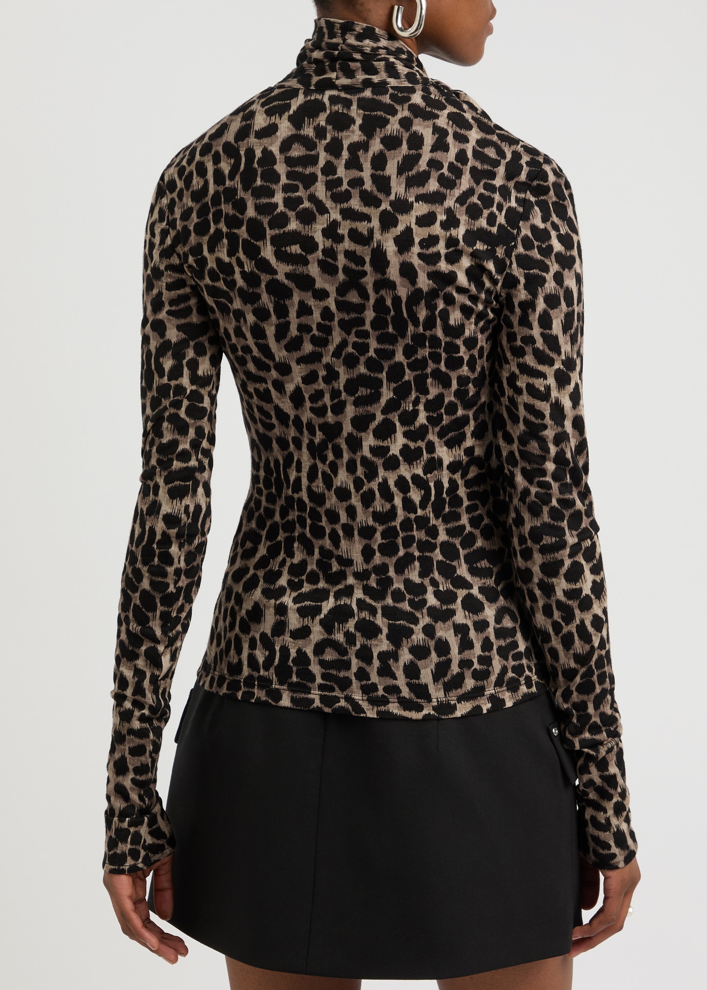 Leopard-print wool top - 3