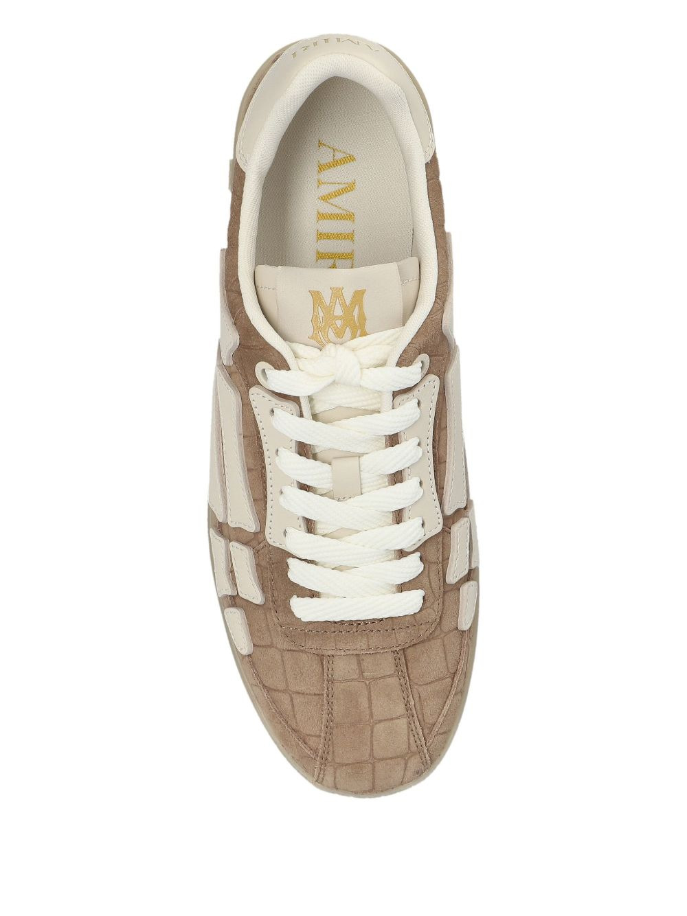 crocodile-embossed skeleton trainers - 3