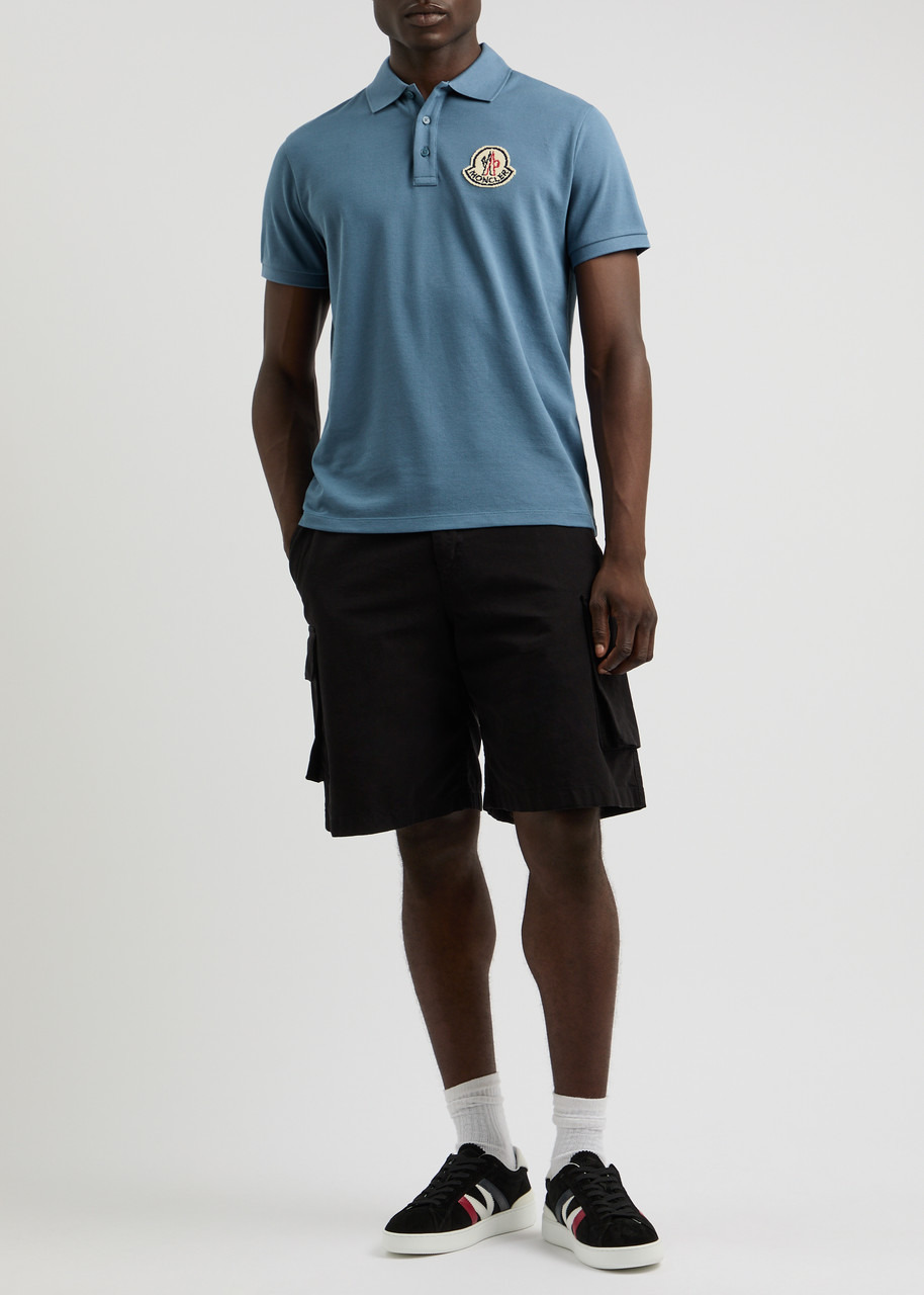 Logo-appliquéd cotton polo shirt - 4