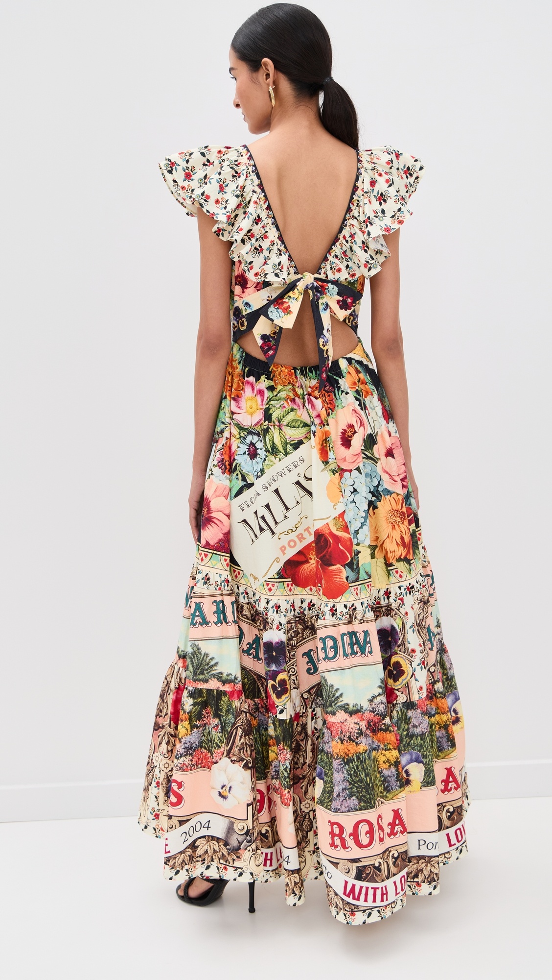 Tiered Dress with Neck Frill - 2