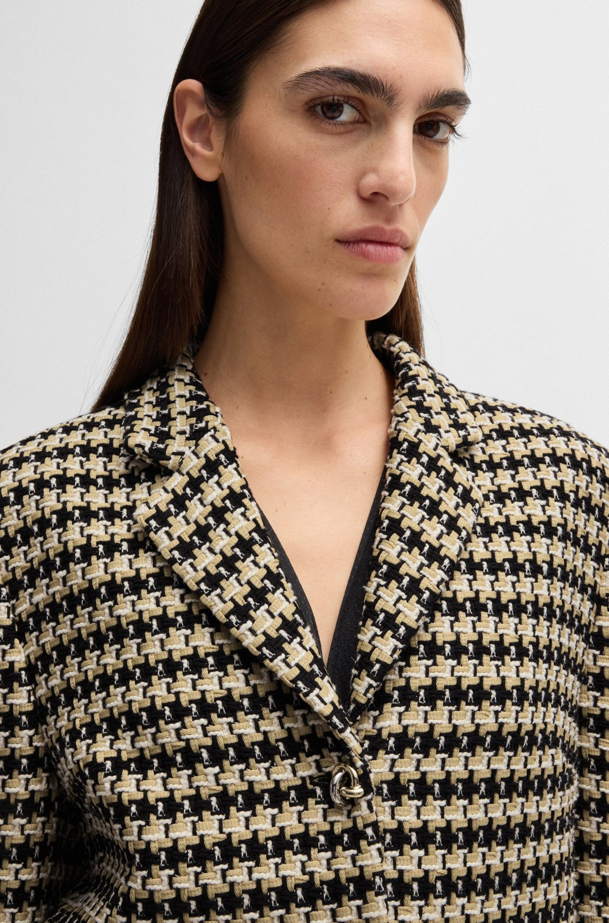 CROPPED REGULAR-FIT JACKET IN TWEED - 5