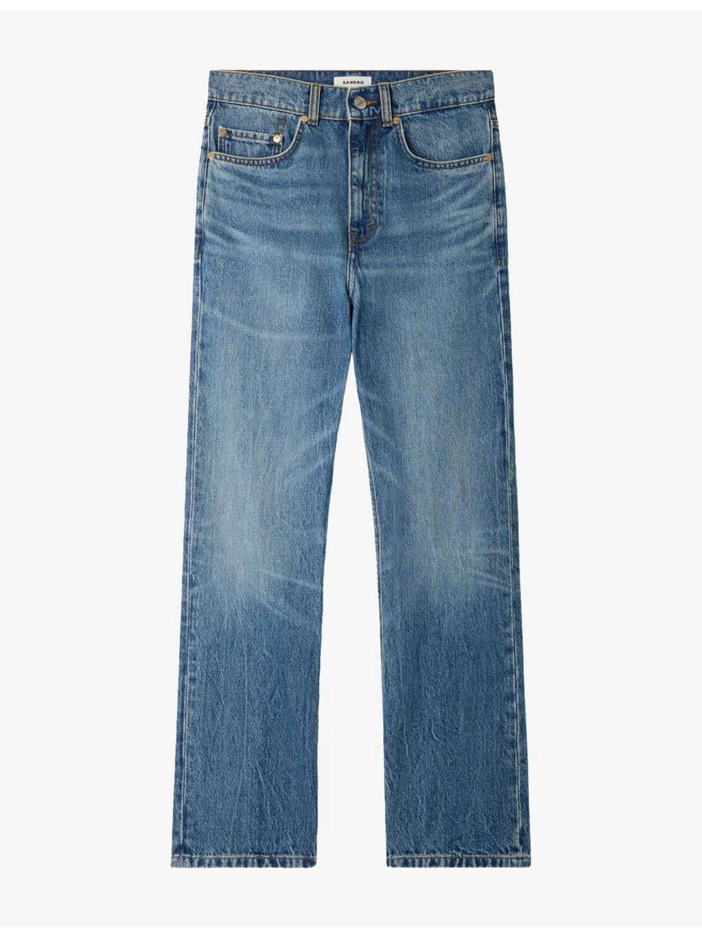 Five-Pocket Straight-Leg Jeans - 1