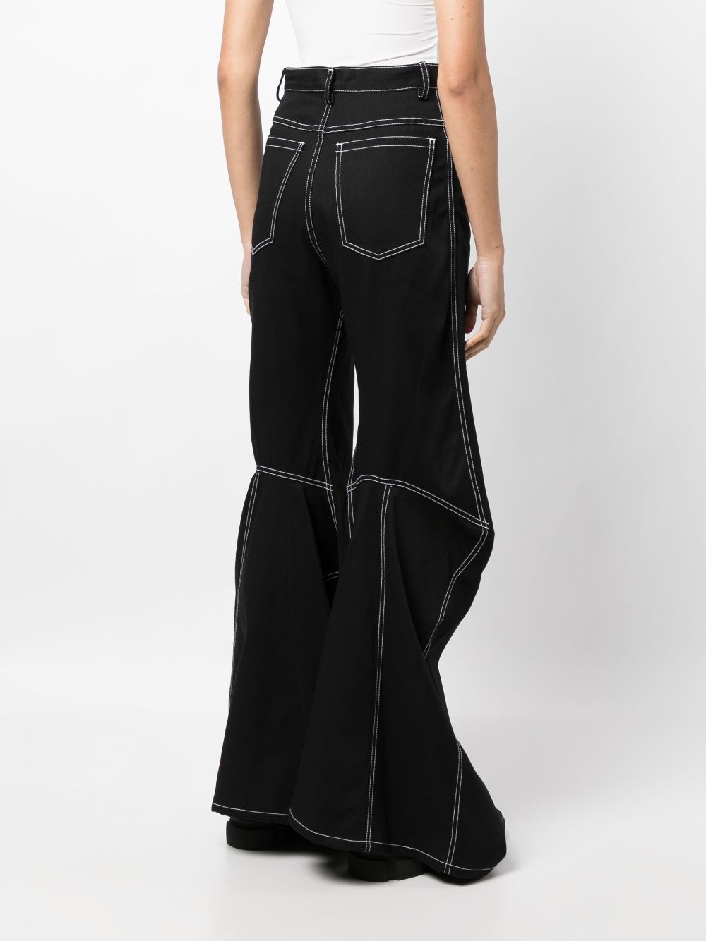 high-waisted wide-leg jeans - 4