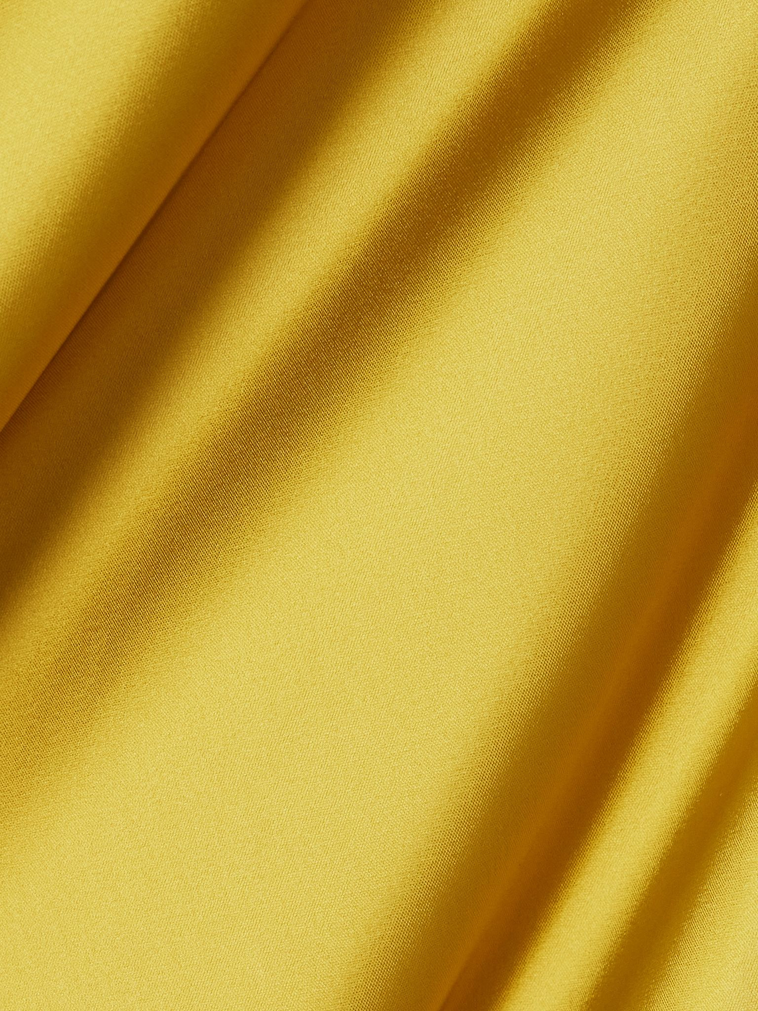 Maria draped satin gown Chartreuse - 4