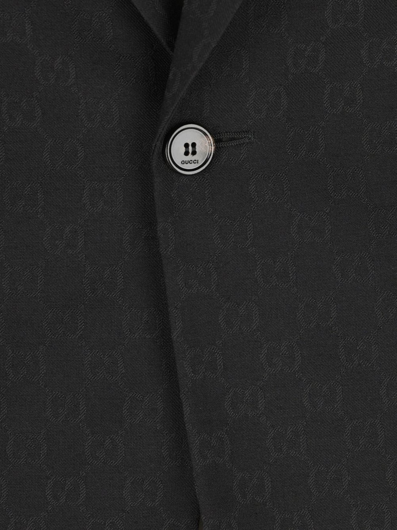 GUCCI GG wool single-breasted jacket outlook