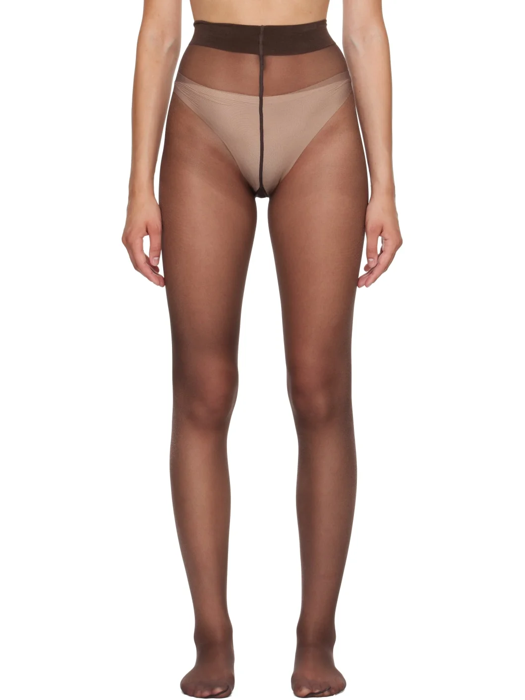 Brown Satin Touch 20 Tights - 1