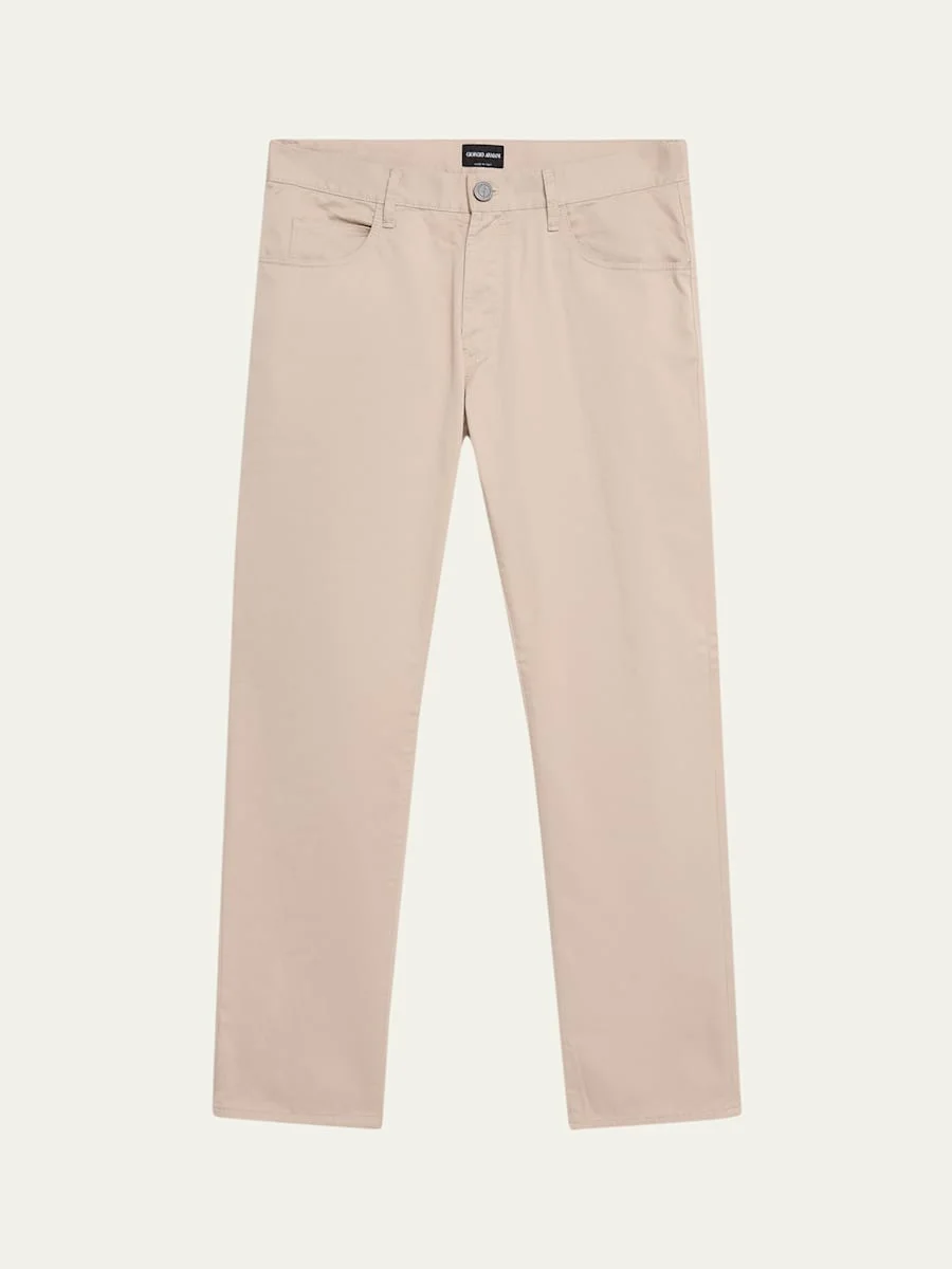 Men's 5-Pocket Stretch Cotton Pants - 1