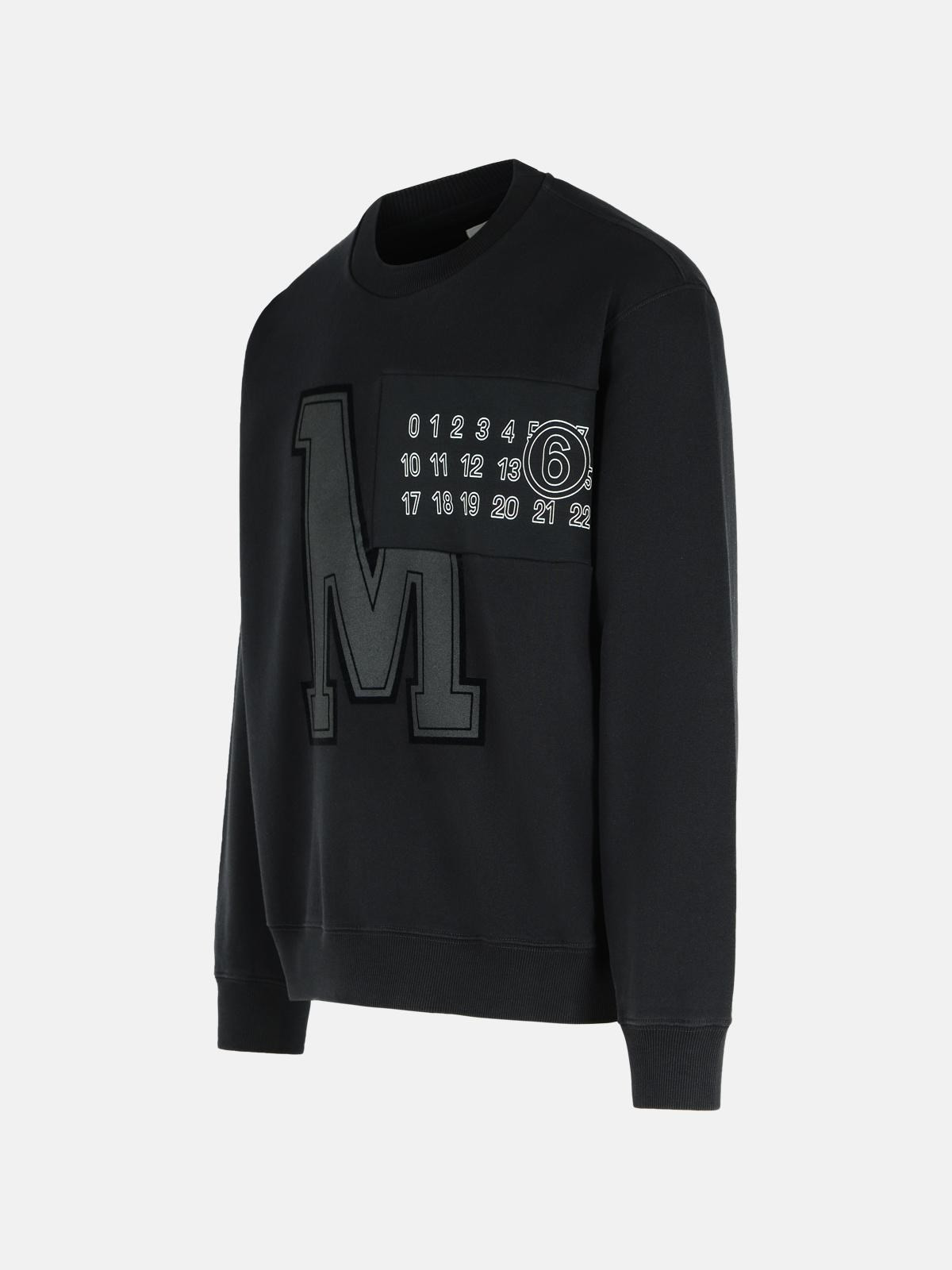 BLACK COTTON SWEATSHIRT - 2