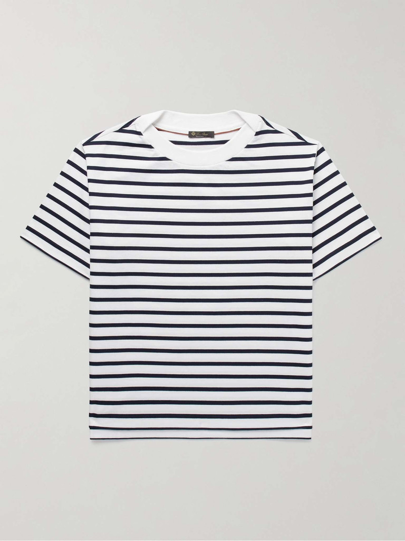 Striped Cotton-Jersey T-Shirt 1