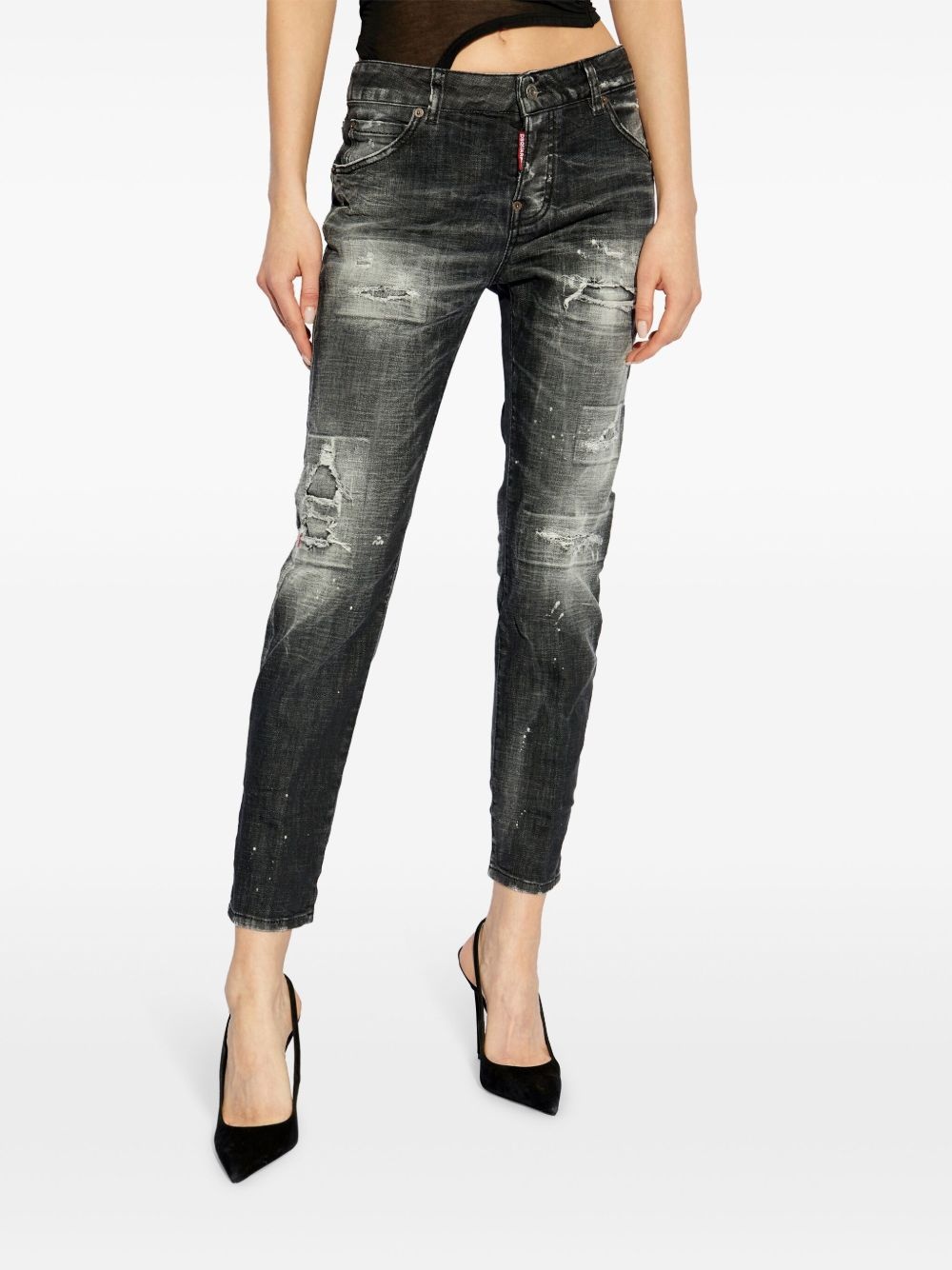 distressed-effect jeans - 3