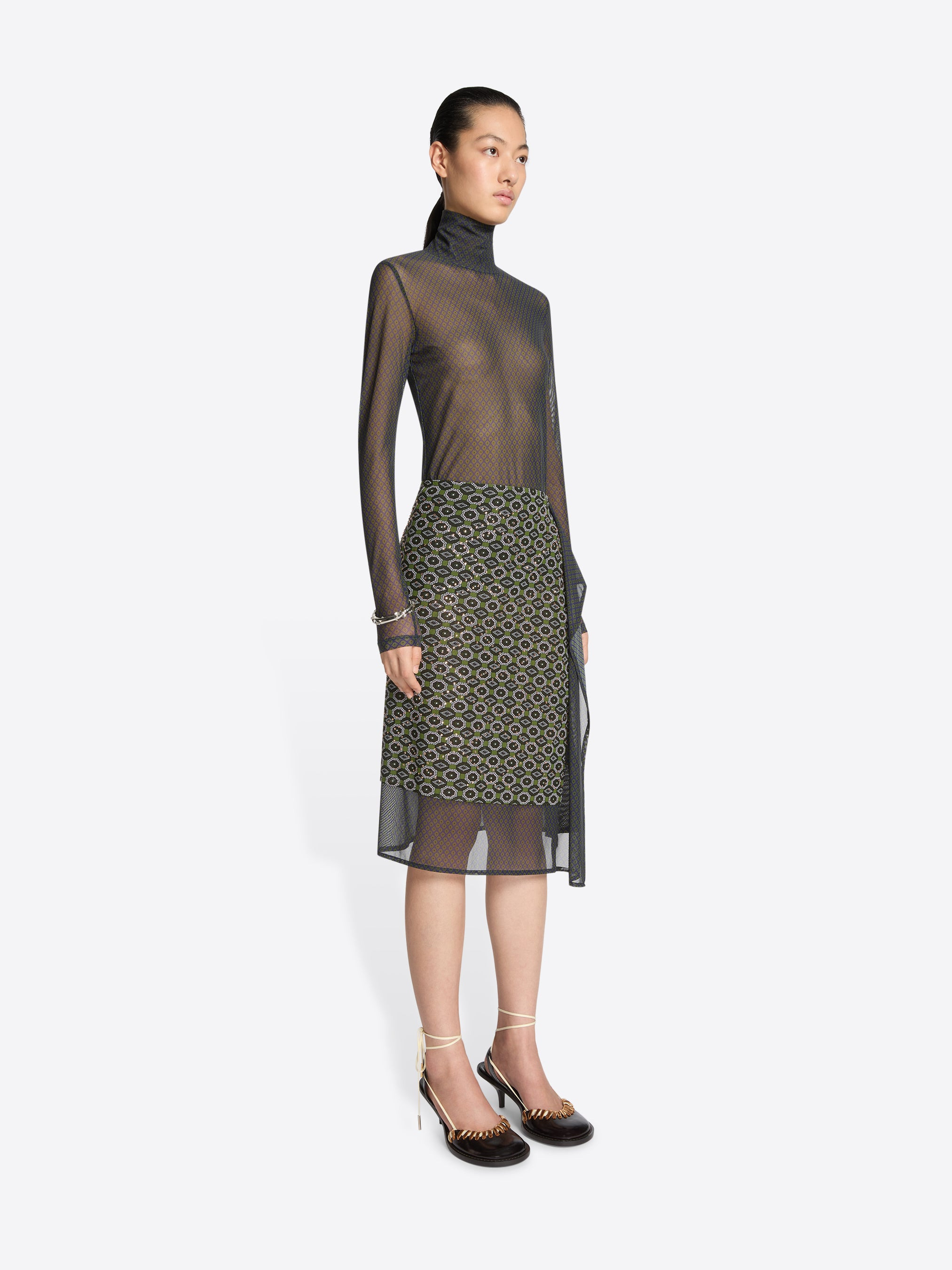 PRINTED TURTLENECK TEE - 3