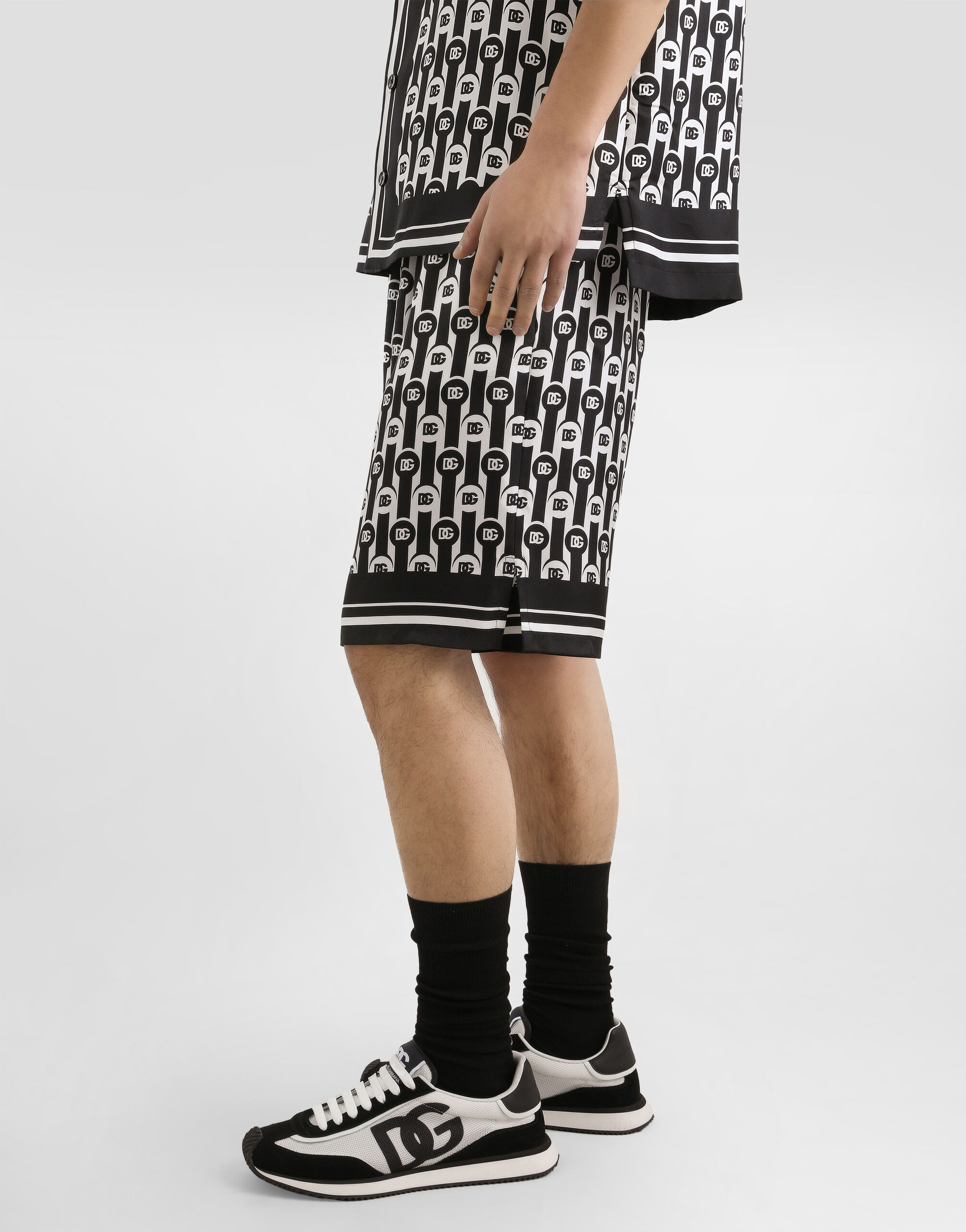 Silk twill bermuda shorts - 4