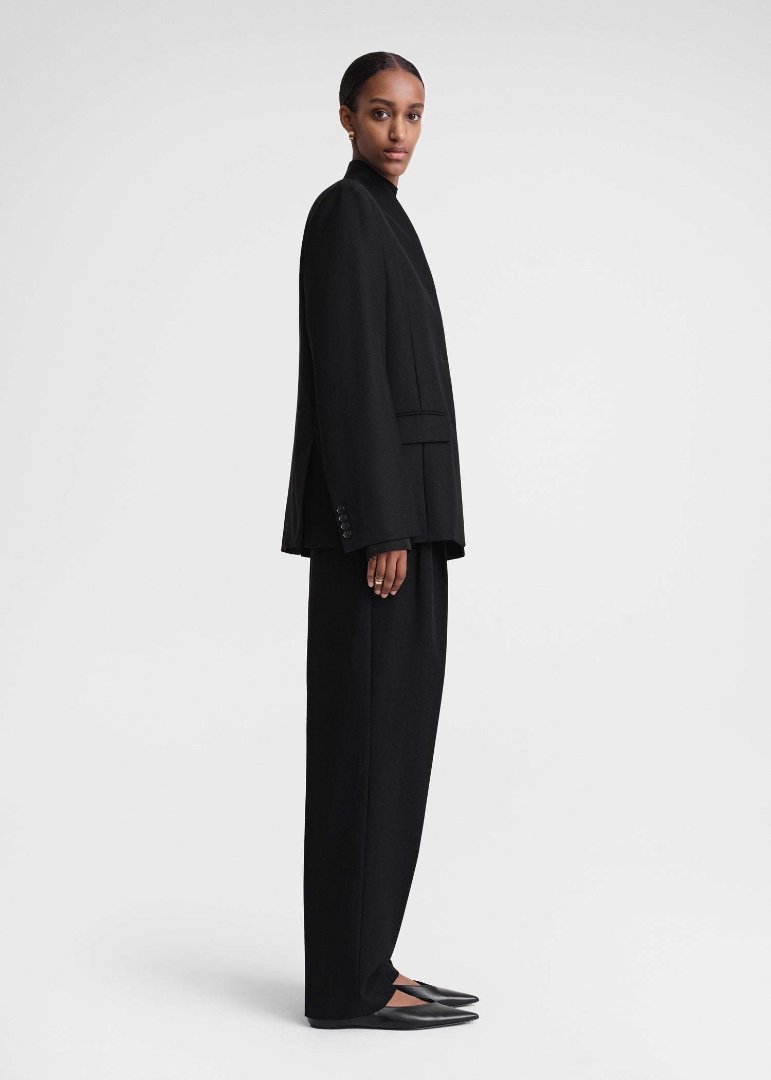 Totême Overlay suit jacket black | REVERSIBLE