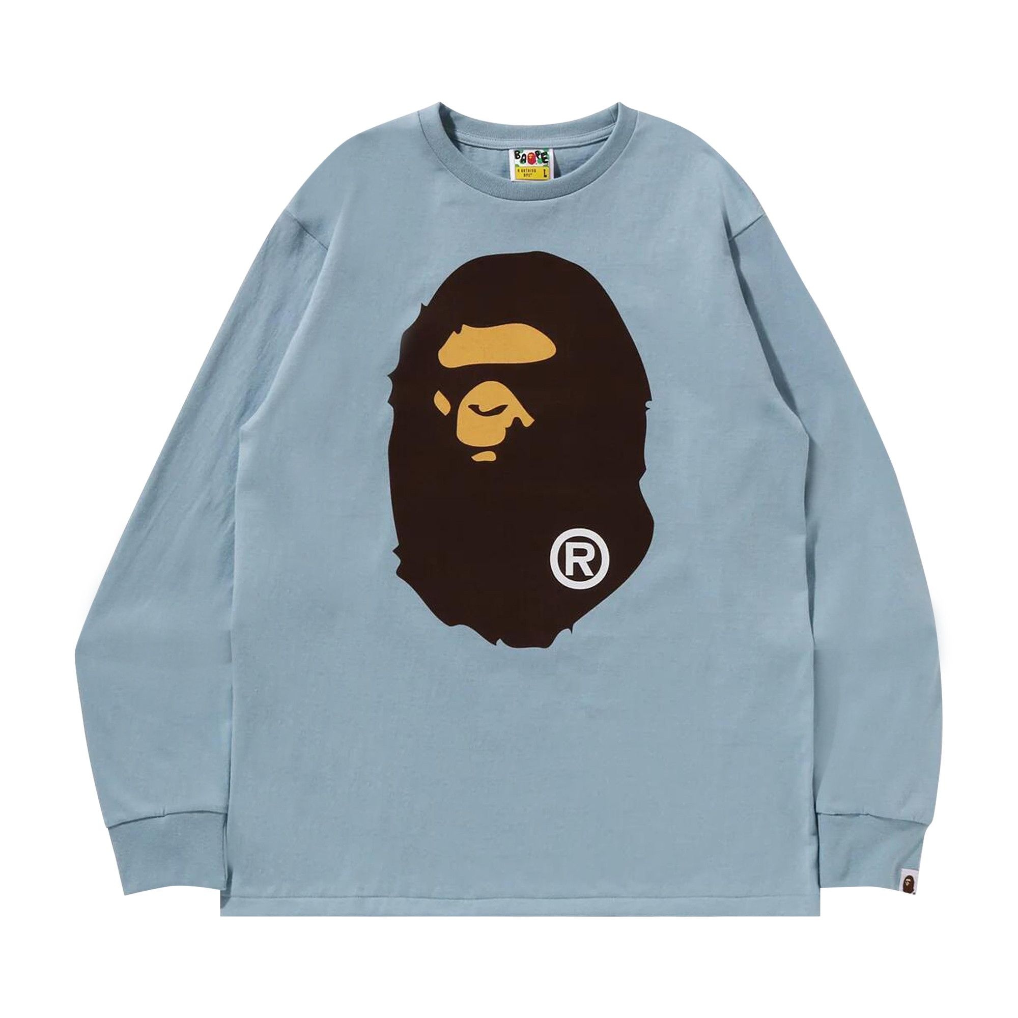 BAPE Big Ape Head Long-Sleeve Tee 'Sax' - 1