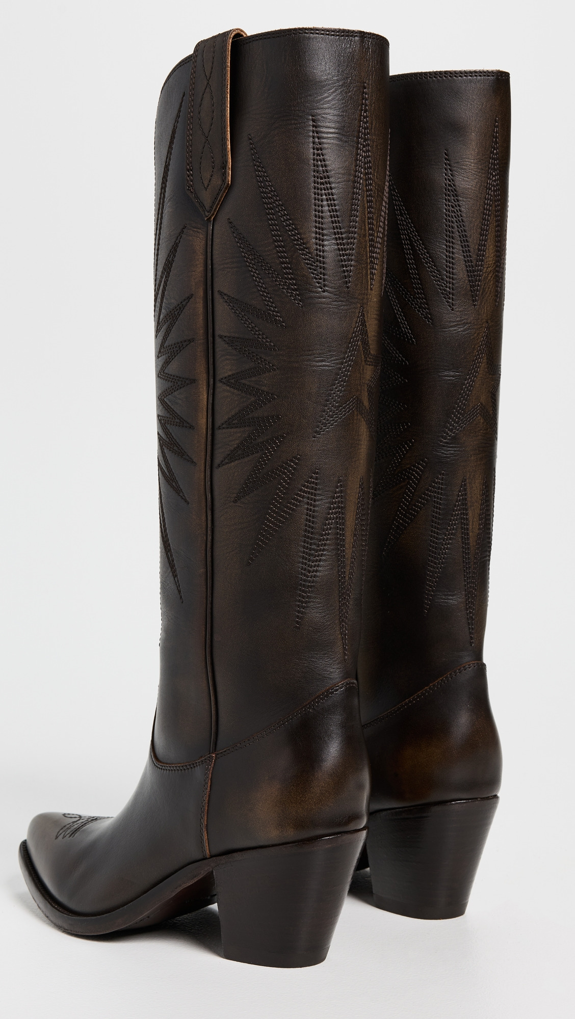Wish Star Distressed Bull Leather Boots - 3