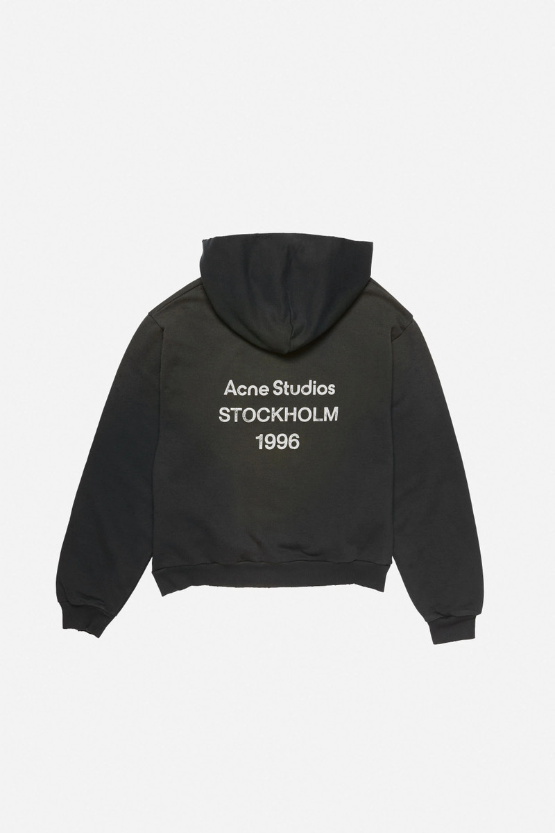 Acne Studios Logo hooded sweater - Black outlook