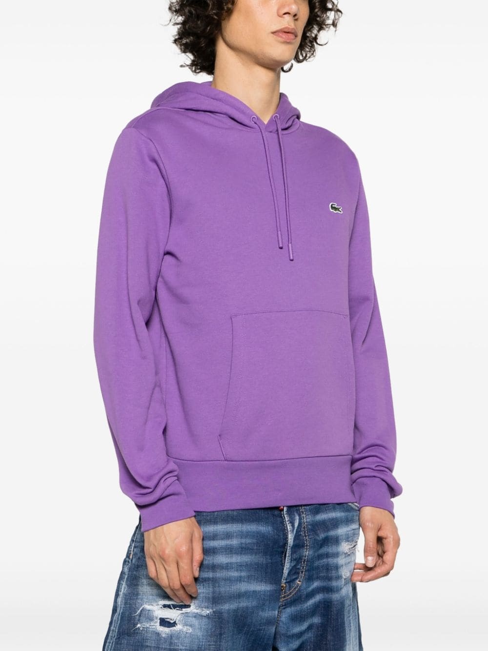 logo-embroidered cotton-blend hoodie - 3