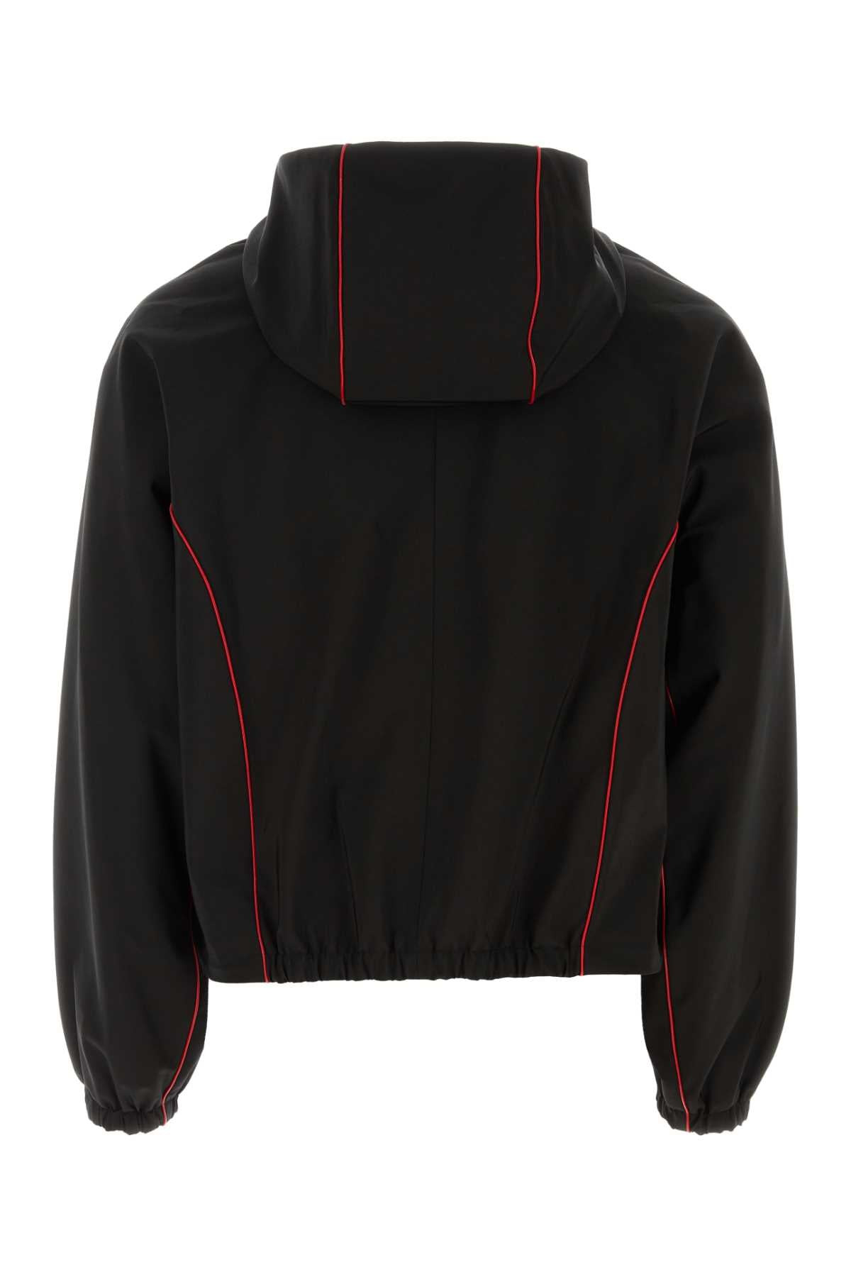 Salvatore Ferragamo Men Black Polyester Blend Jacket - 2