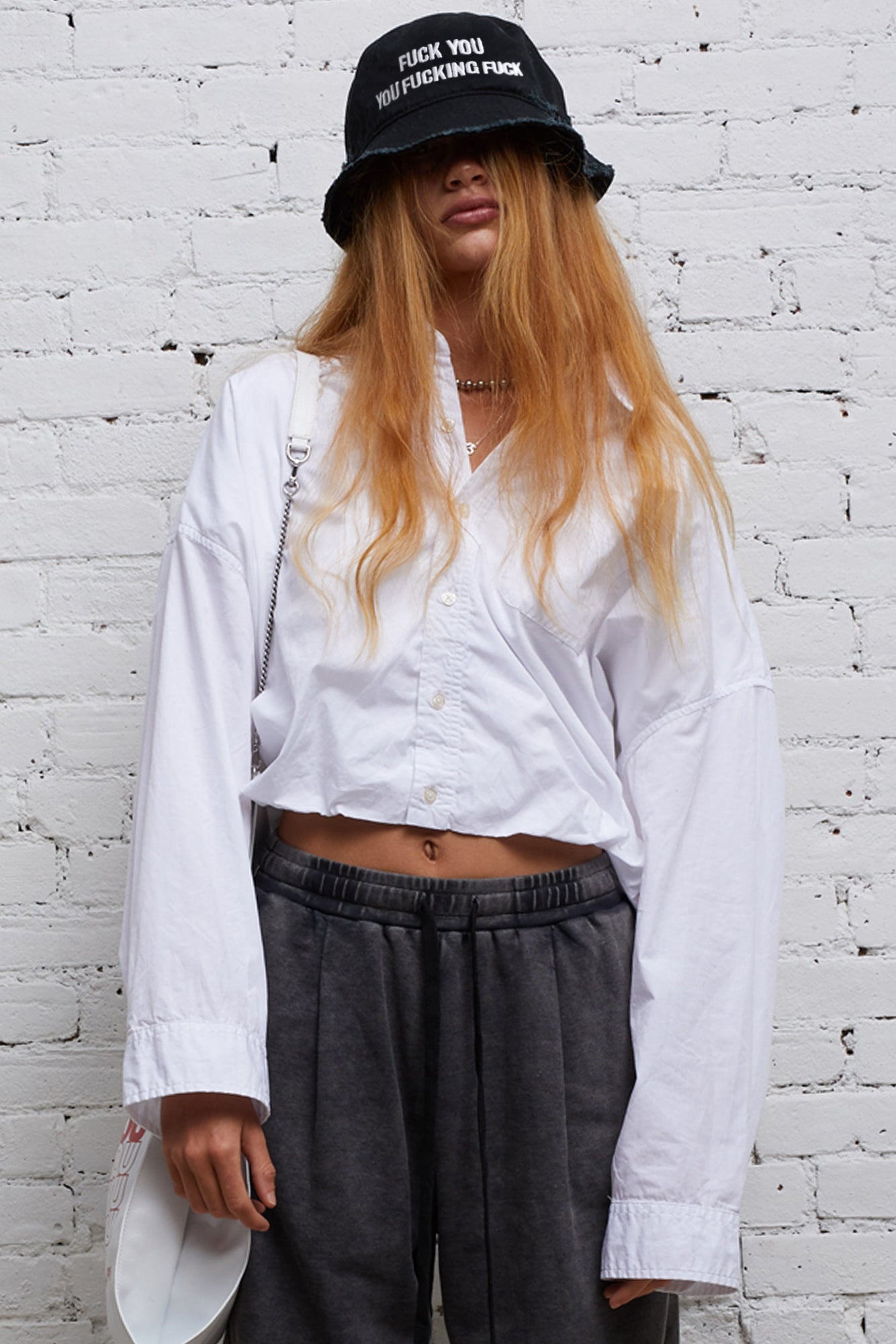 GATHERED HEM SHIRT - WHITE | R13 - 2