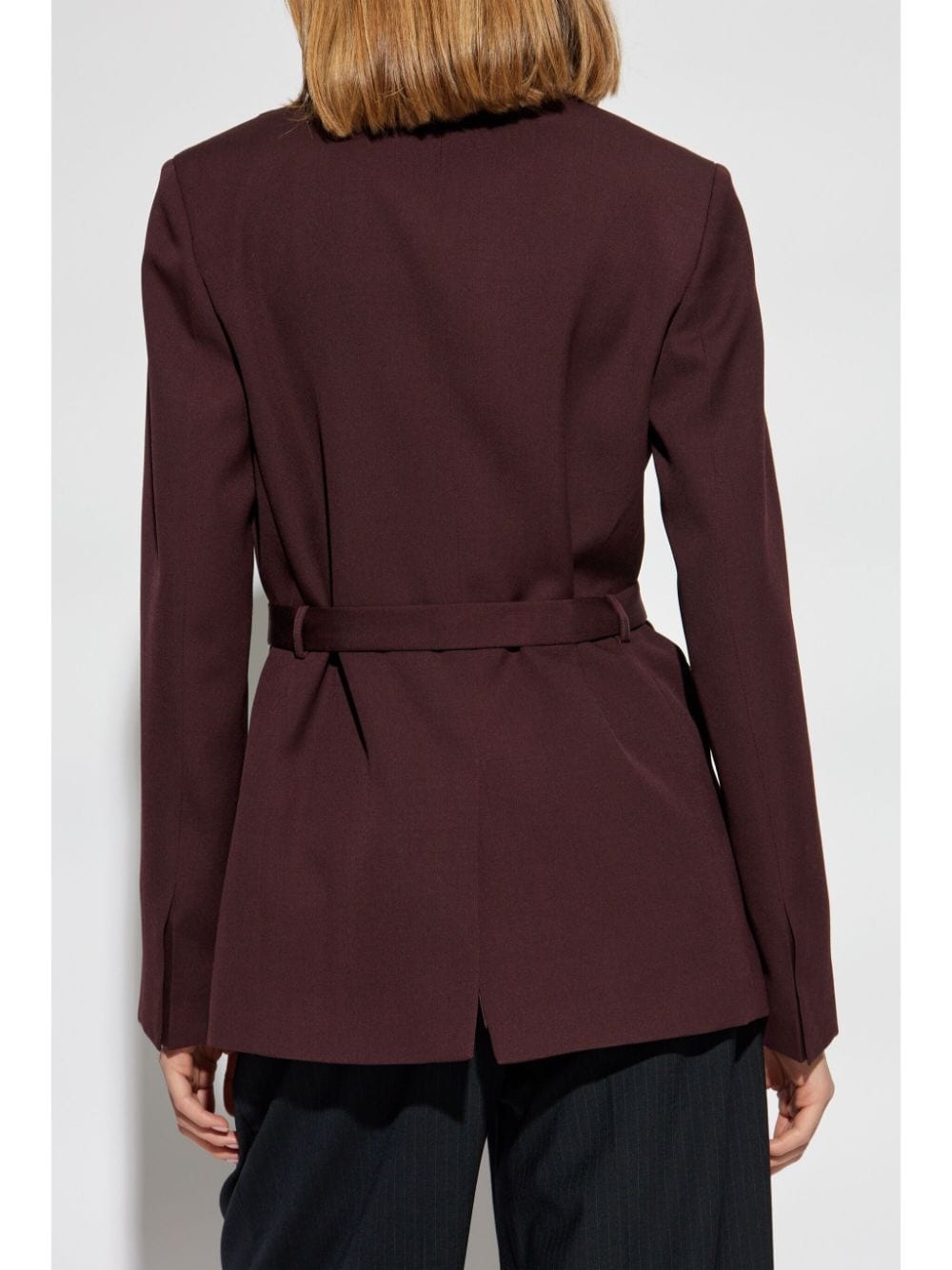 tied-waist blazer - 4