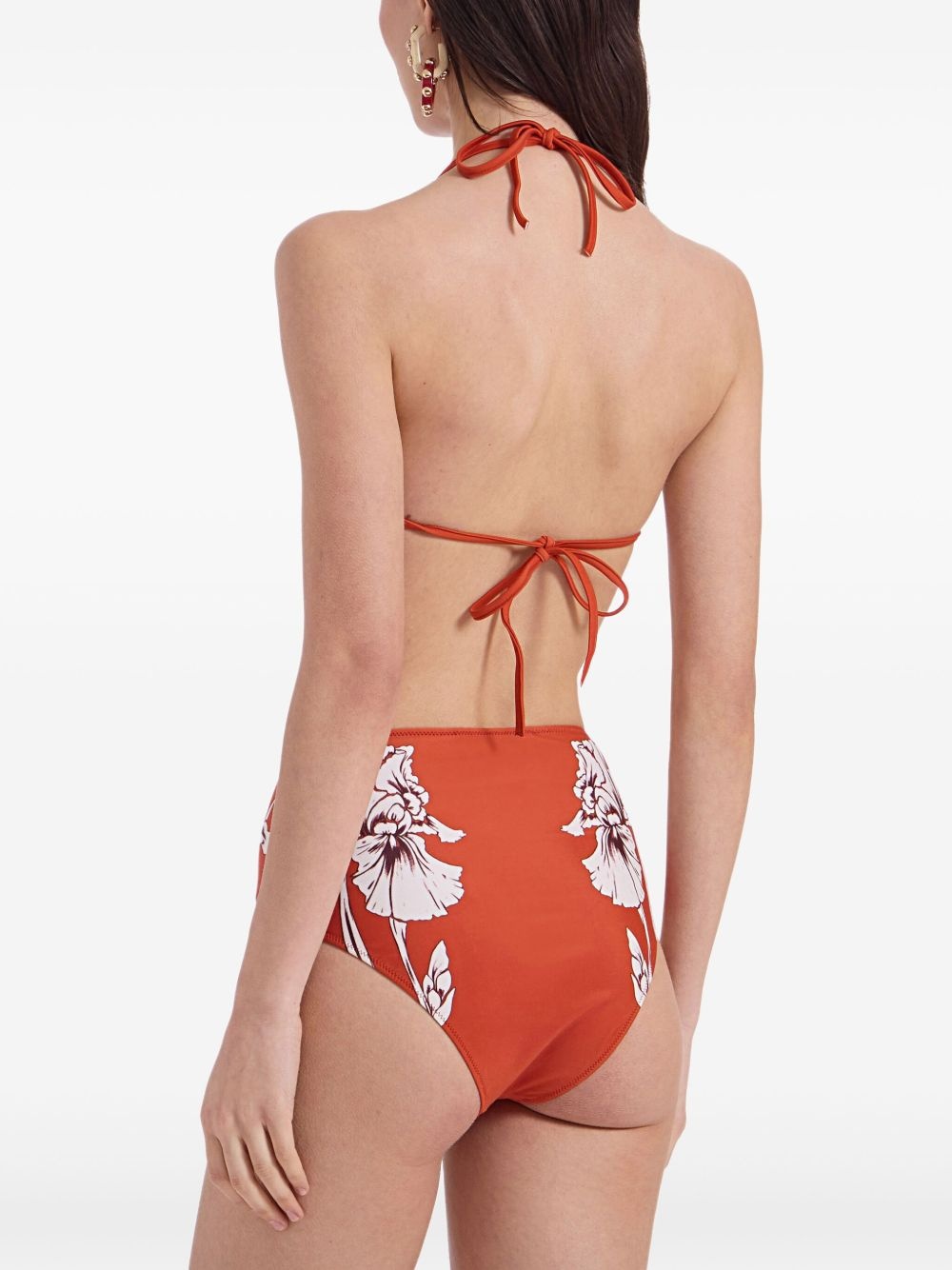 floral-print bikini top - 3