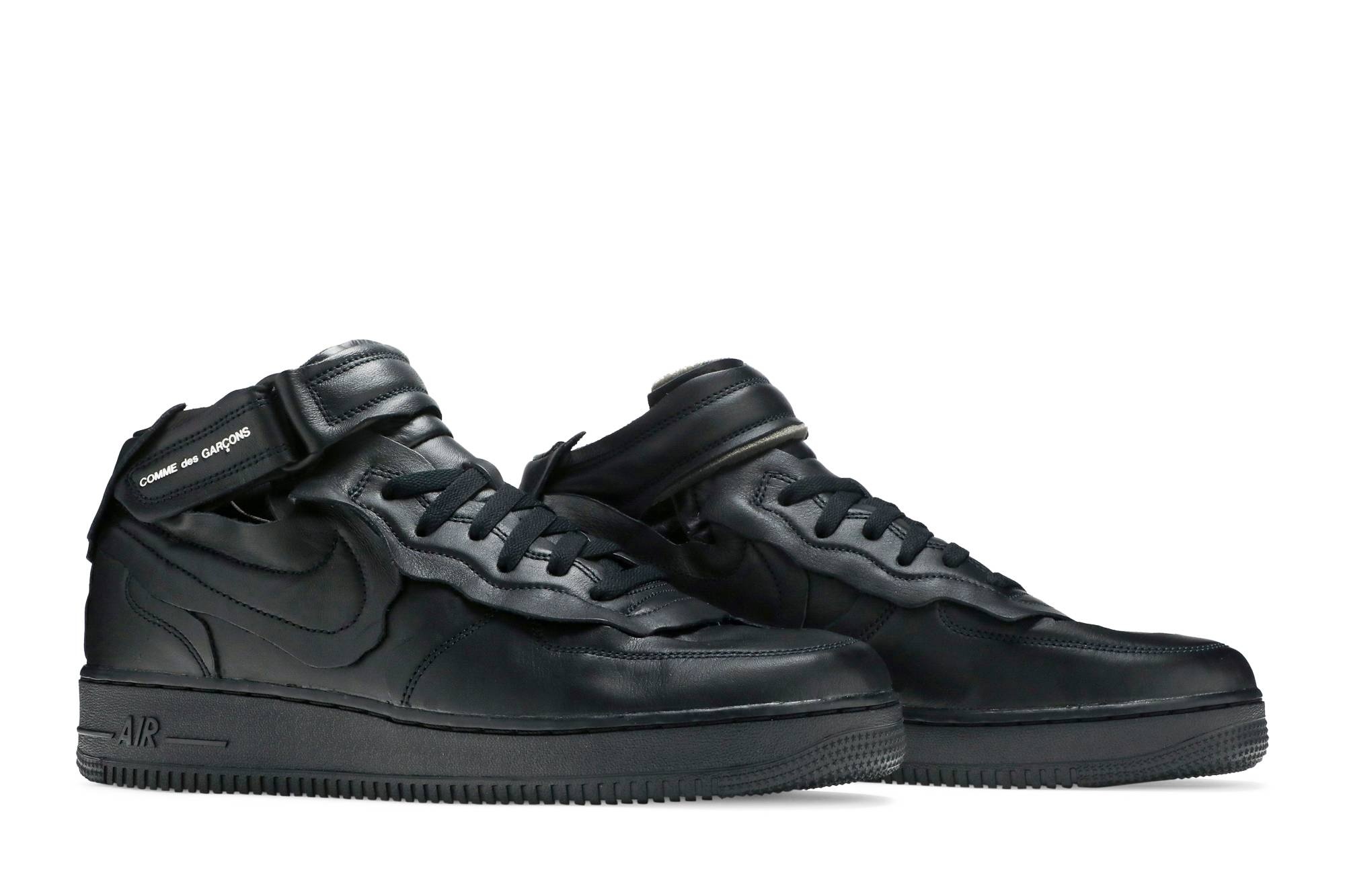 Comme des Garçons x Air Force 1 Mid 'Triple Black' - 8