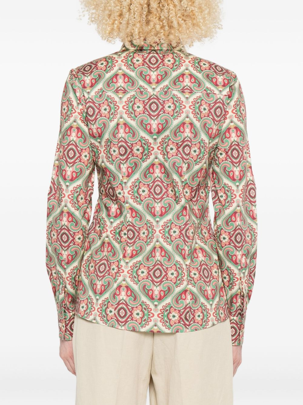 paisley-print long-sleeve shirt - 4