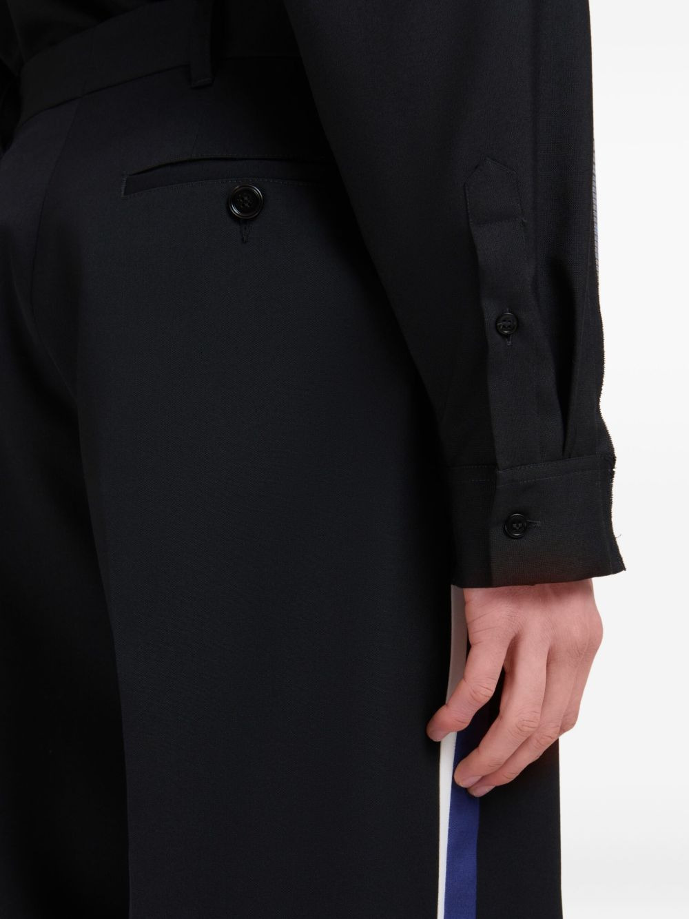virgin wool straight-leg trousers - 5