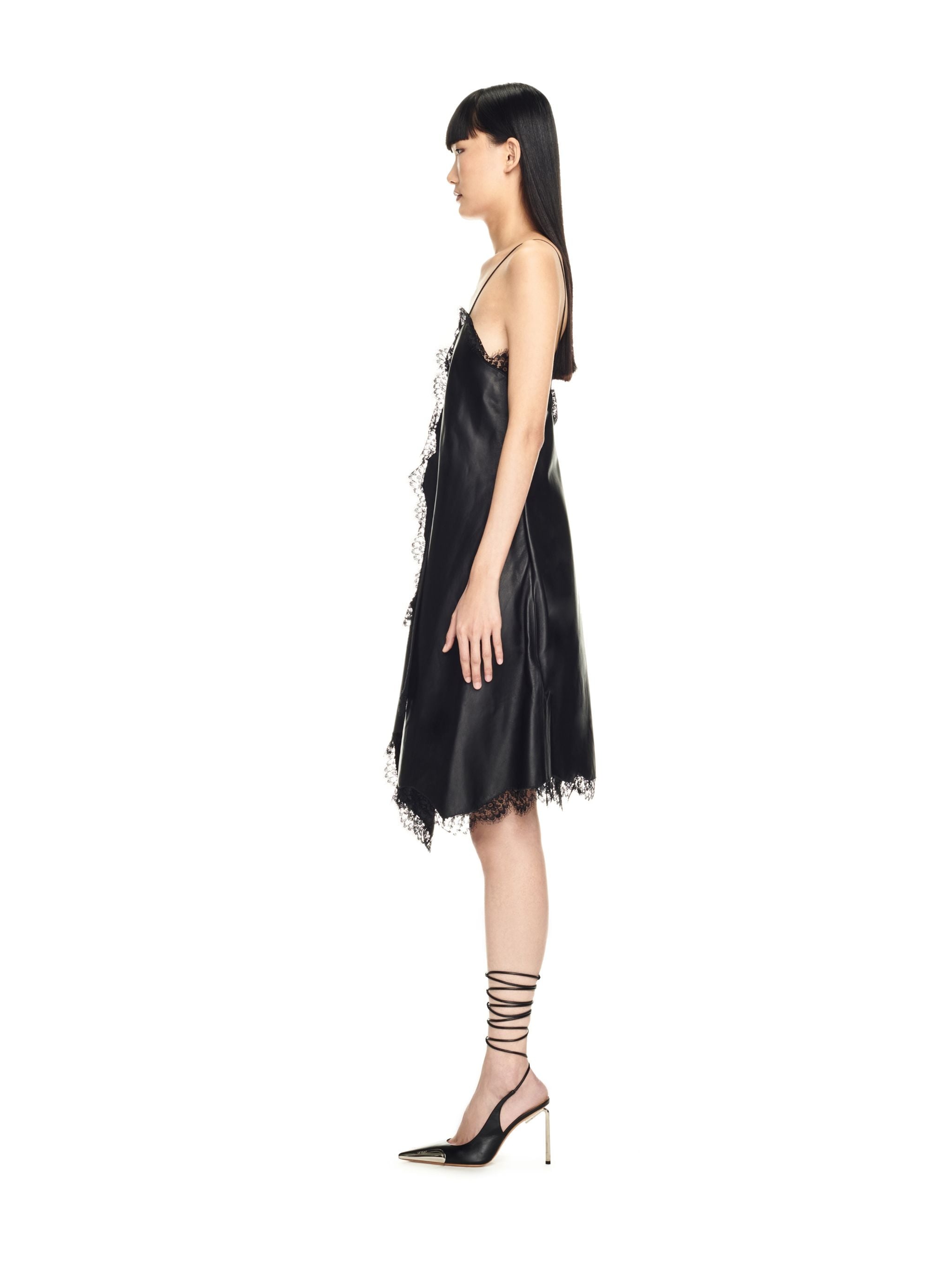 Lace Nappa Slip Dress - 3