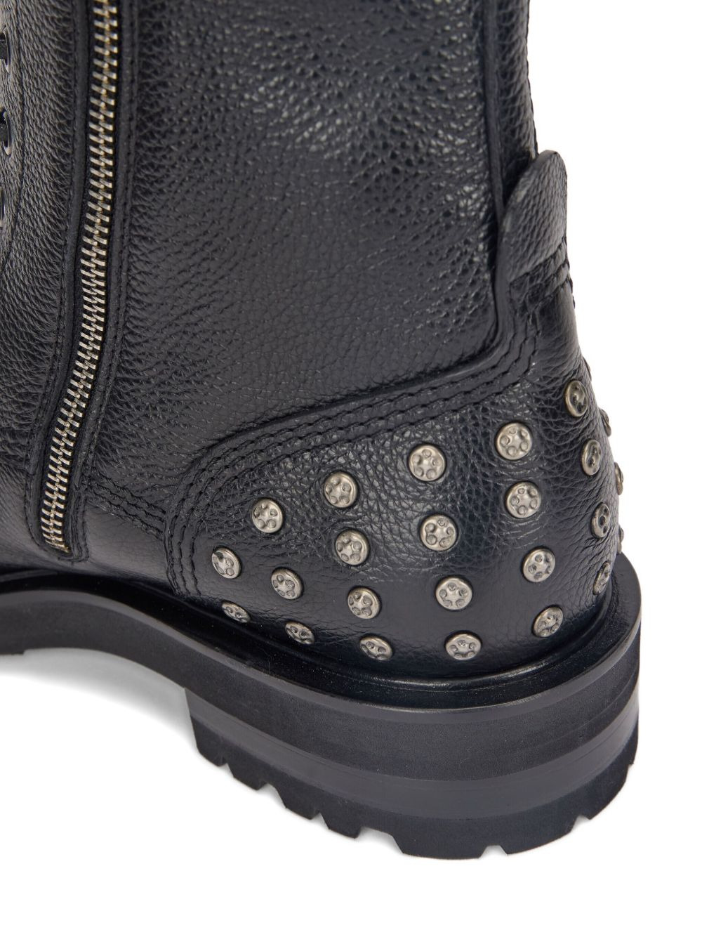lace-up studded boots - 5