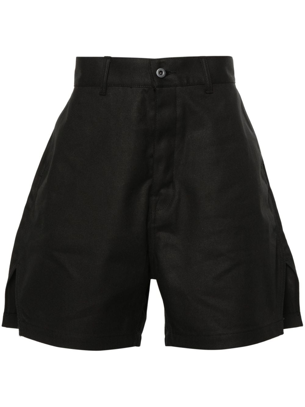 coated denim shorts - 1