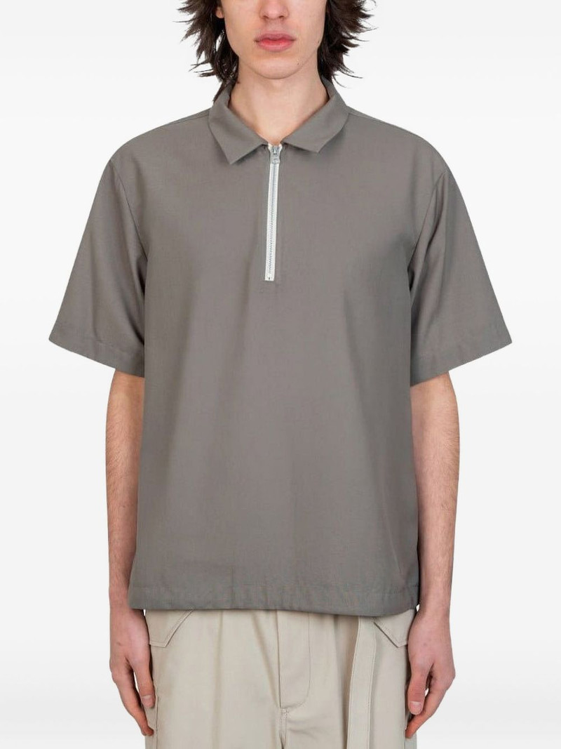 zip-front polo shirt 1