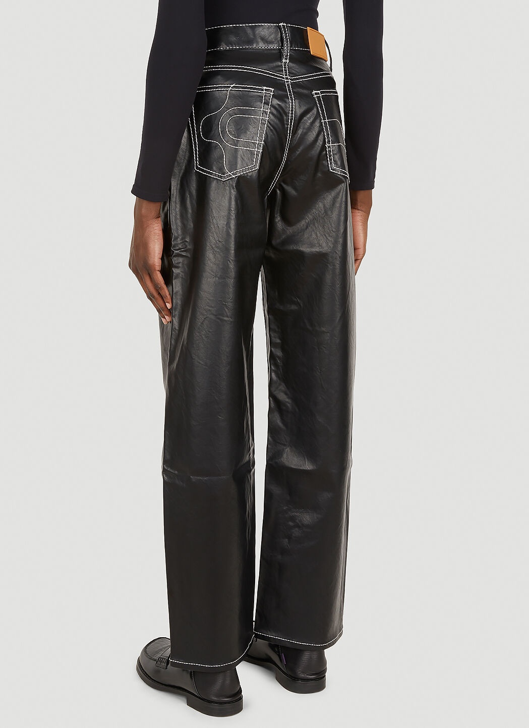 Benz Vegan Leather Pants - 4