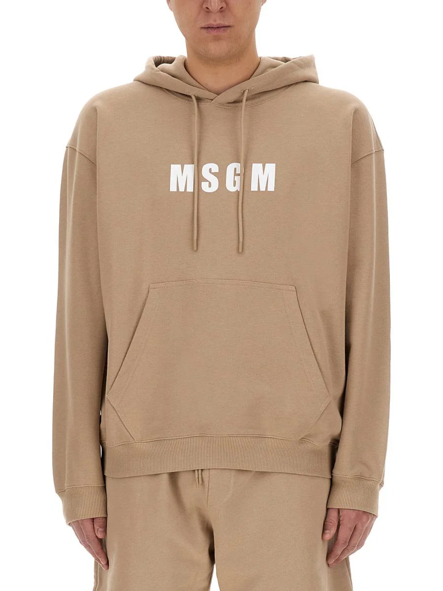 MSGM SWEATSHIRT WITH LOGO - 1