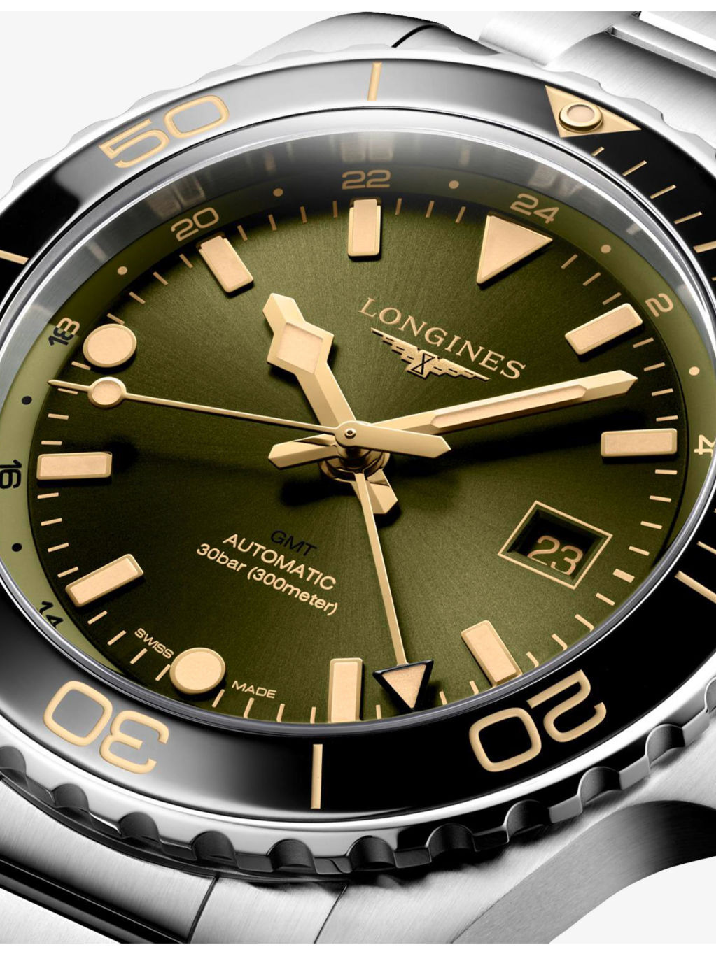 L3.890.4.06.6 HydroConquest GMT 43mm Ceramic Bezel Stainless-Steel Automatic Watch - 3
