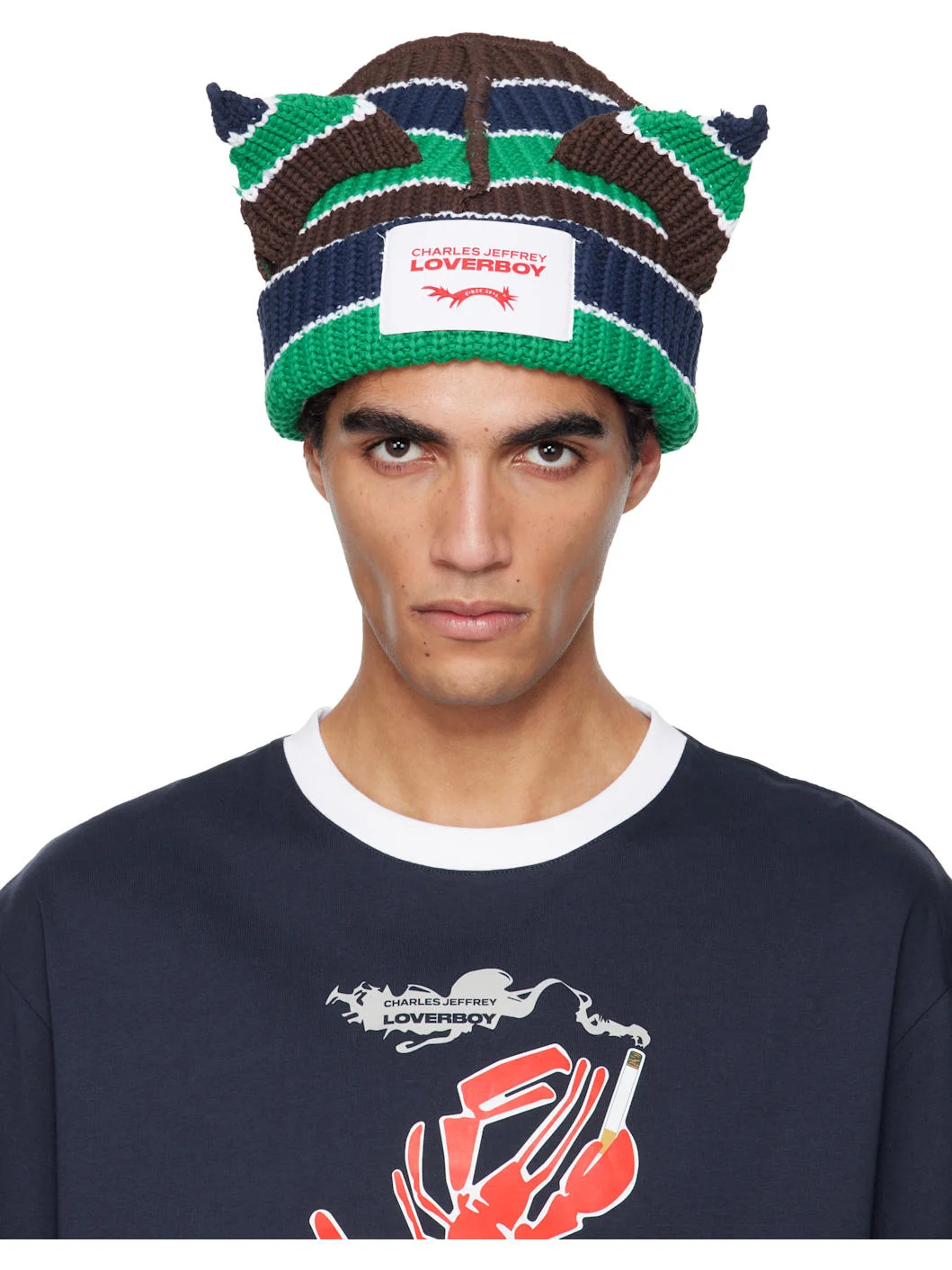 Multicolor Chunky Ears Beanie - 1