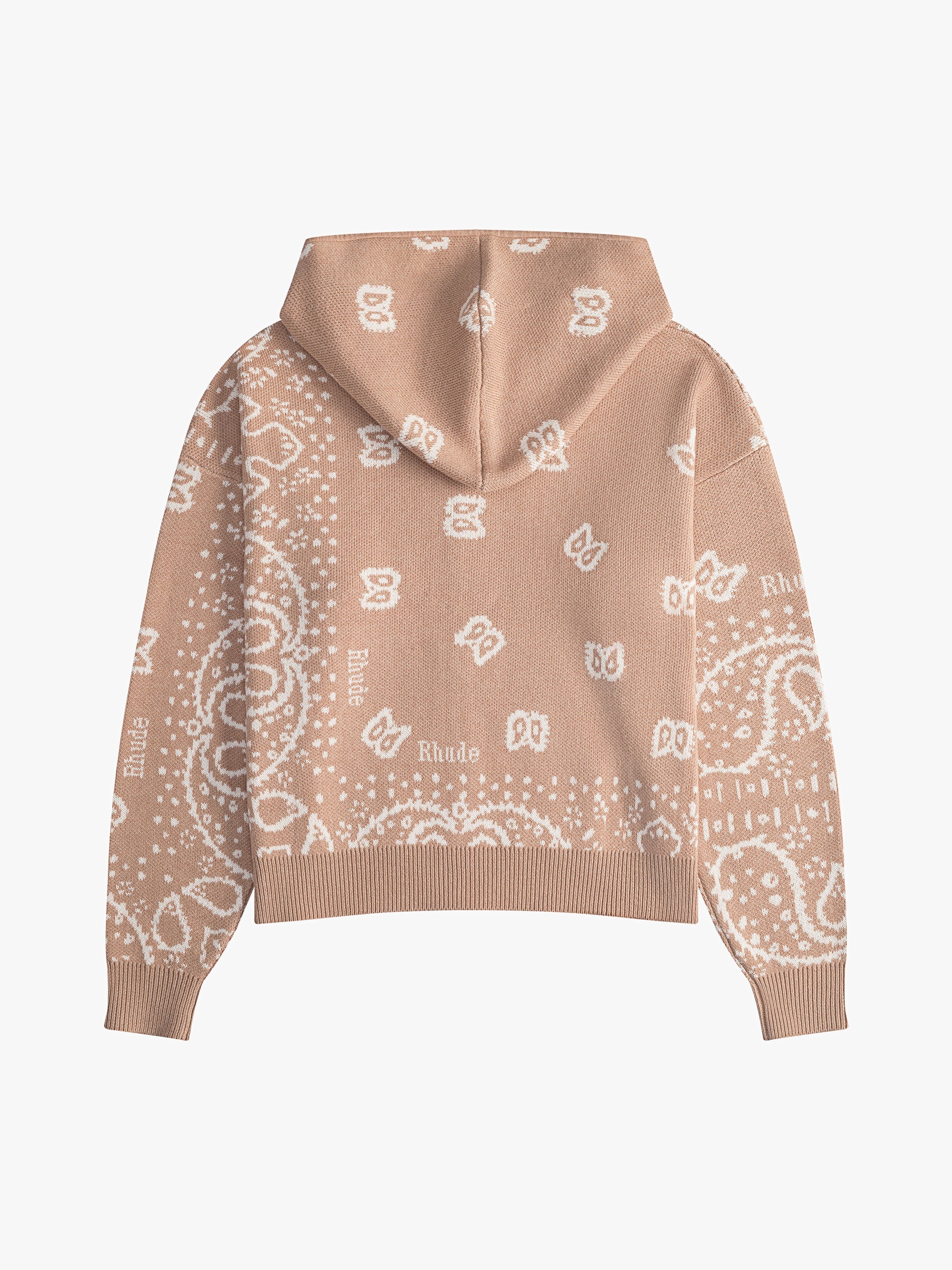 RHUDE BANDANA KNIT ZIP-UP - 2