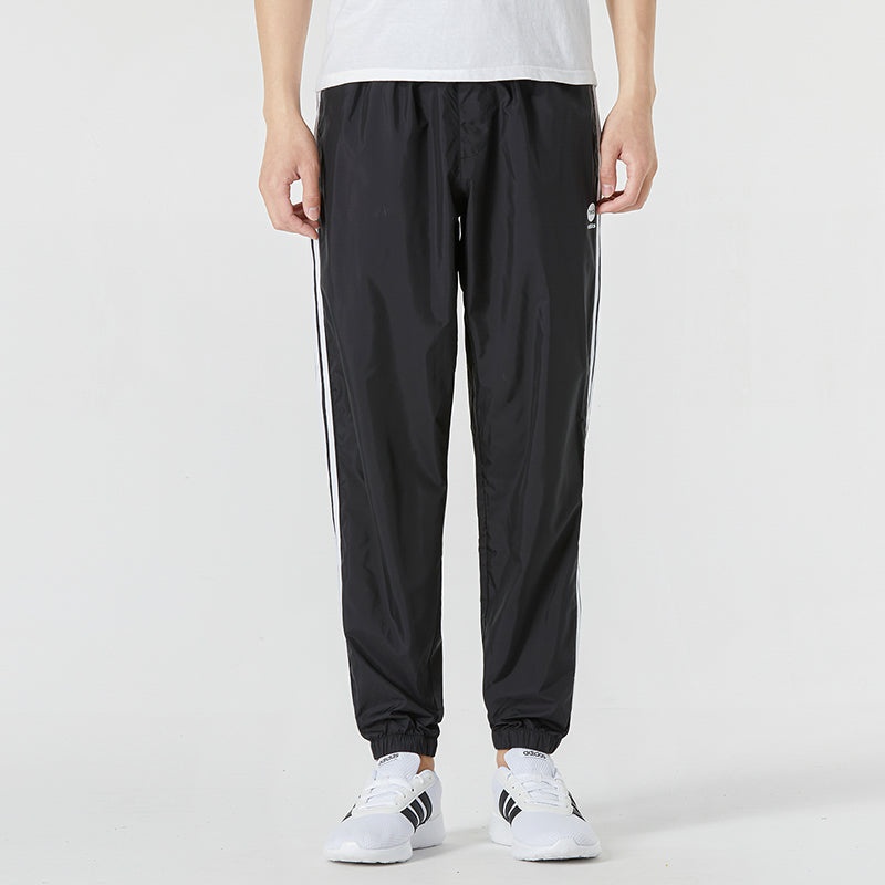 Men's adidas neo Stripe Logo Woven Bundle Feet Casual Sports Pants/Trousers/Joggers Autumn Black HN1 - 4