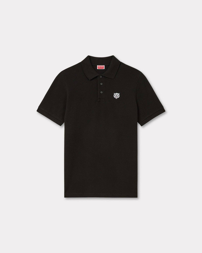 'KENZO Happy Tiger' embroidered slim polo in cotton - 1