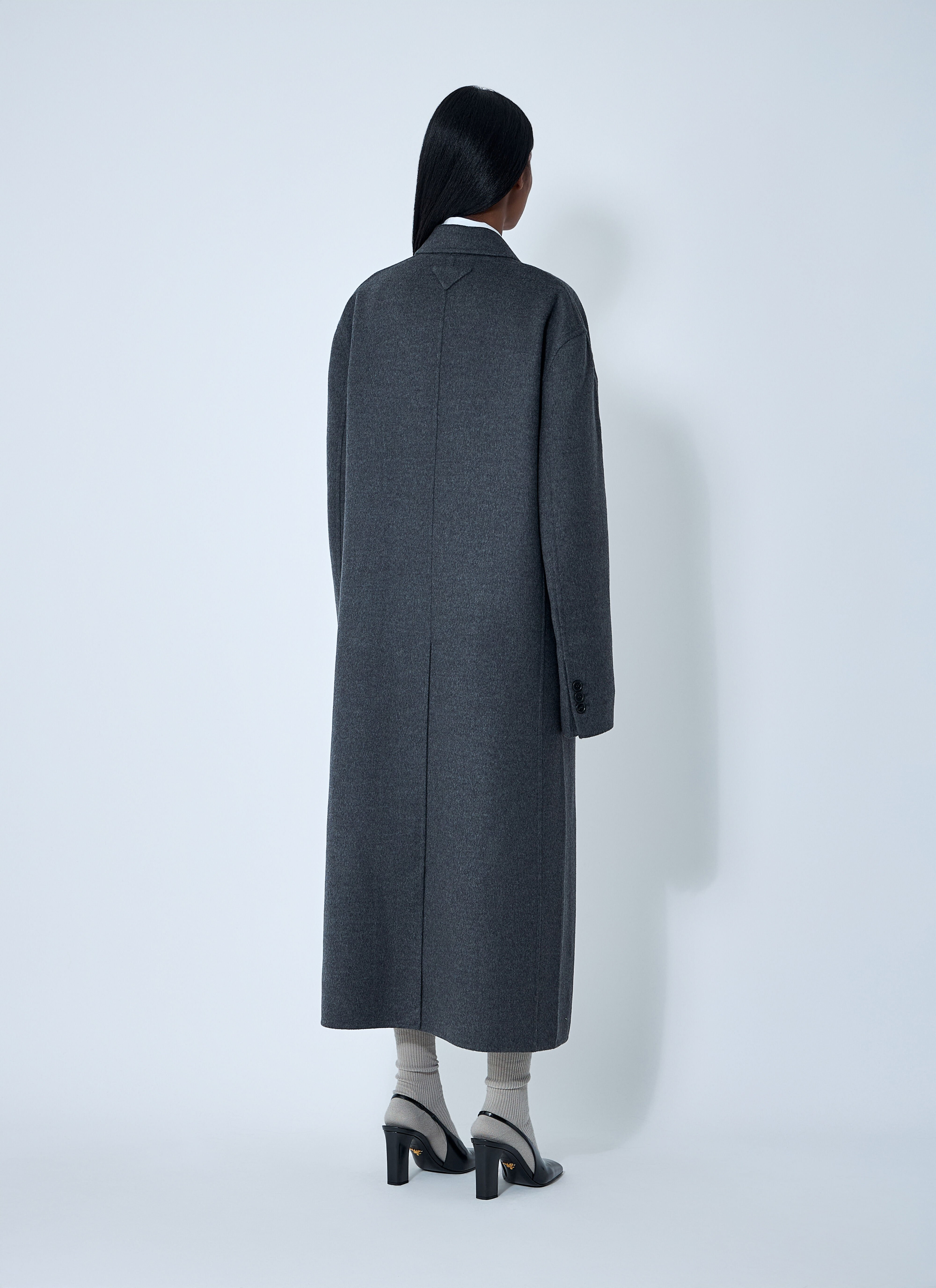 Long Wool-Blend Coat - 4