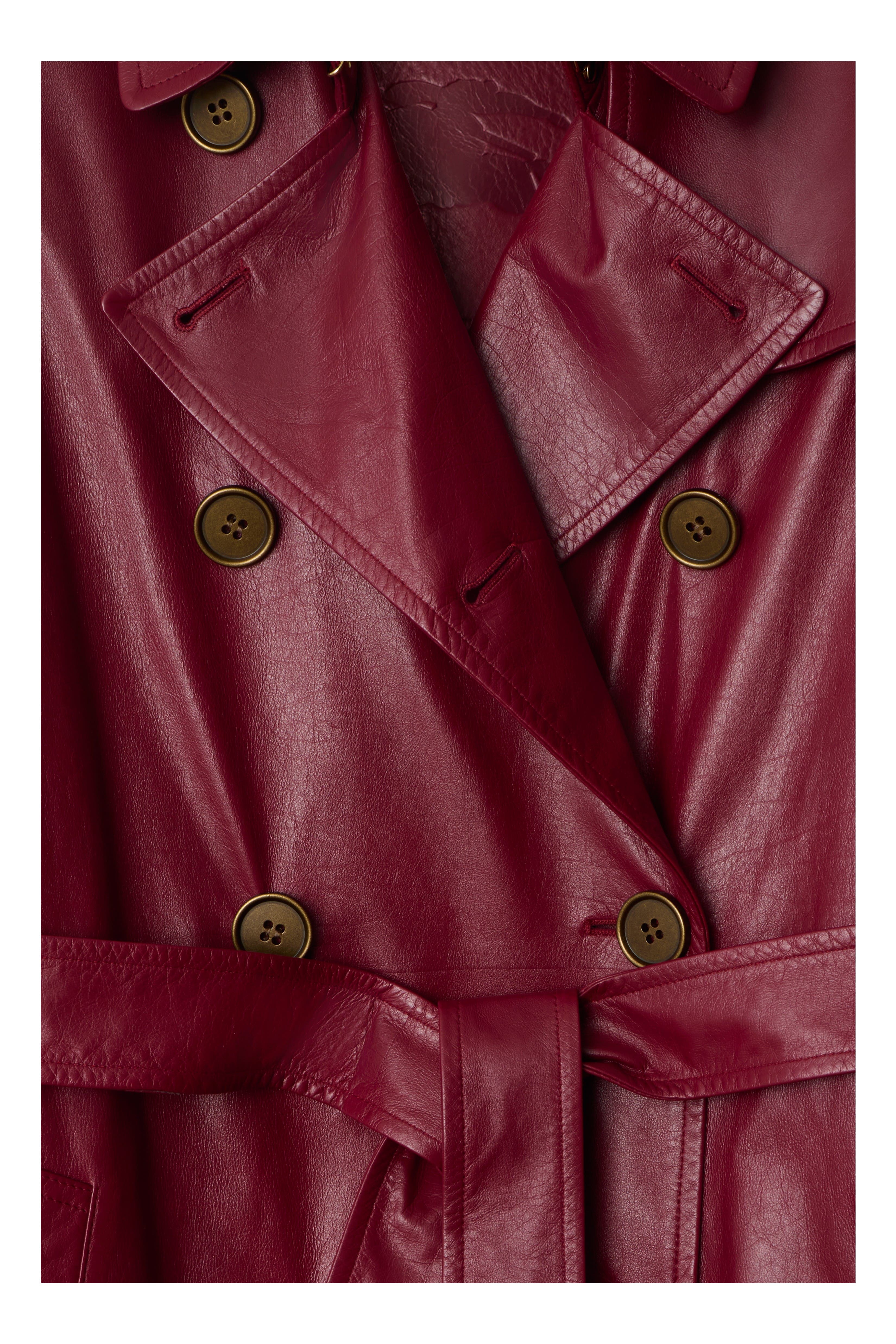 burberry Mid-length Leather Kensington Trench Coat in Ripple at Nordstrom - 6