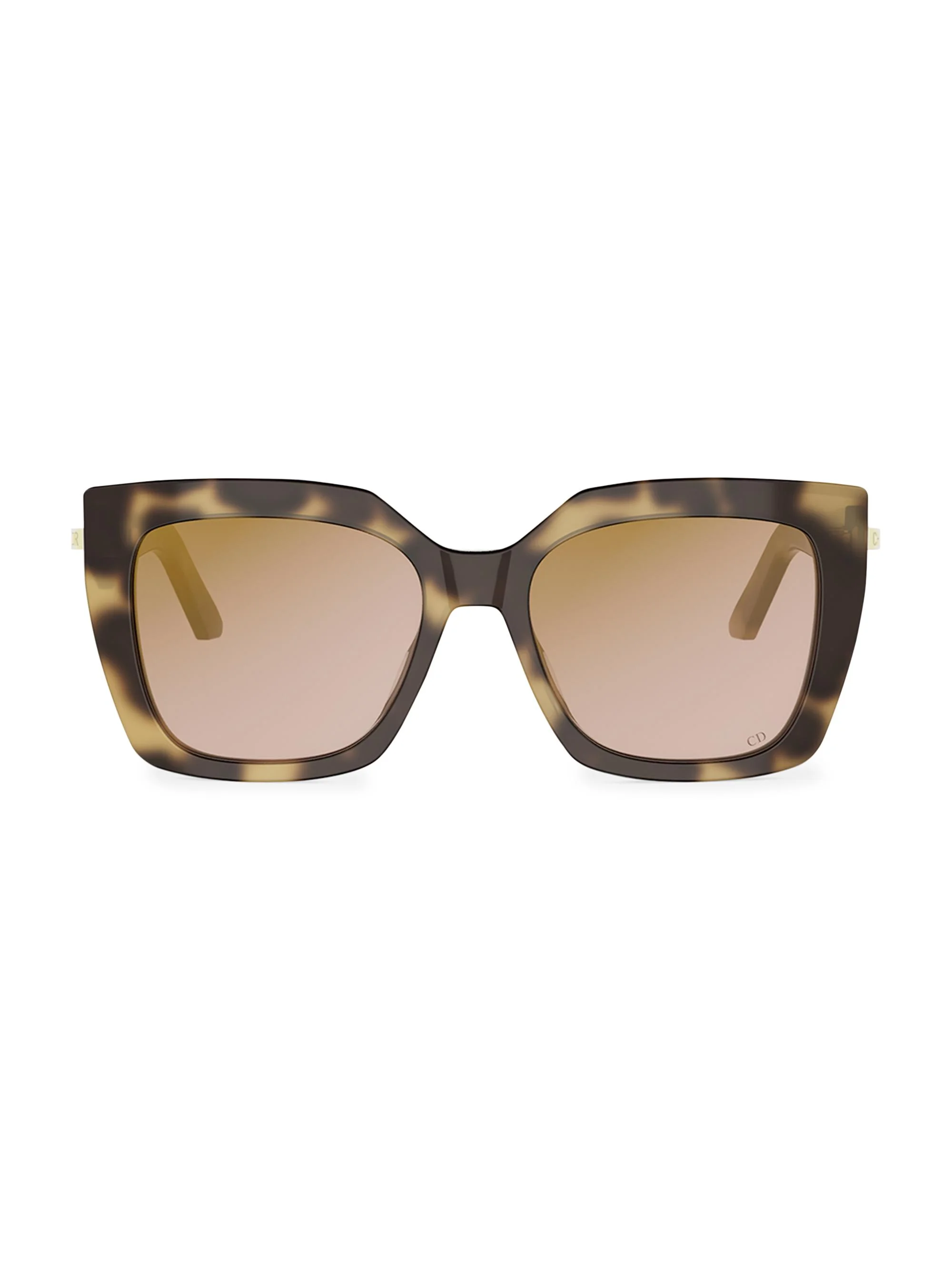 Women's CDior S5I 55MM Square Sunglasses - Havana - 1