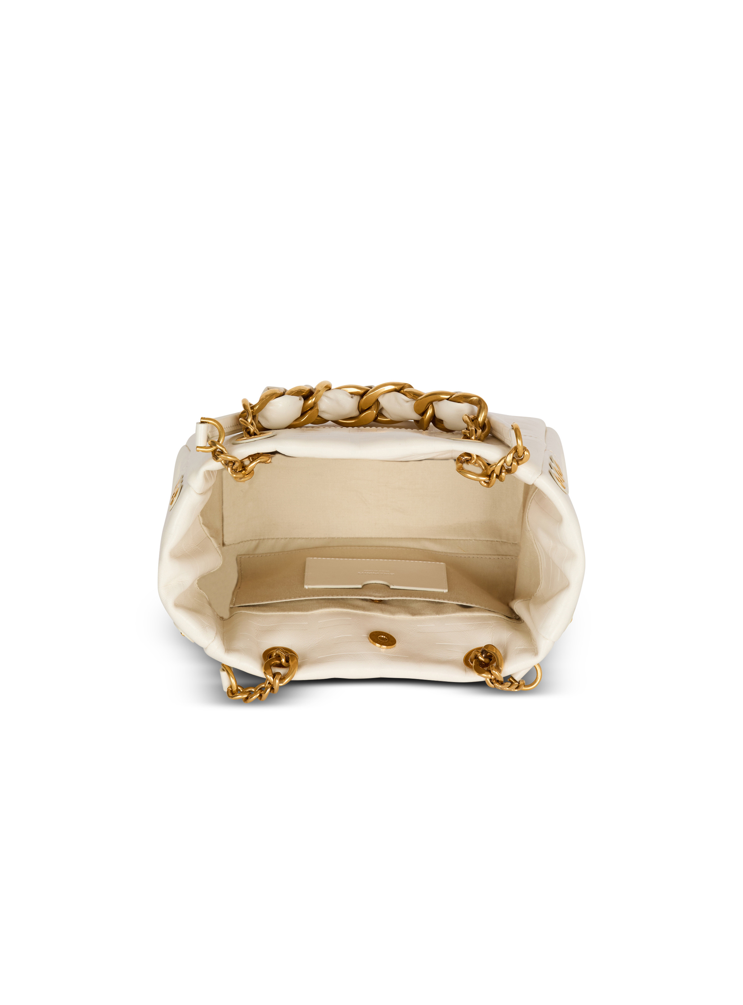 Small 1945 Soft bag in embossed crackled calfskin with a PB Labyrinth monogram - 6